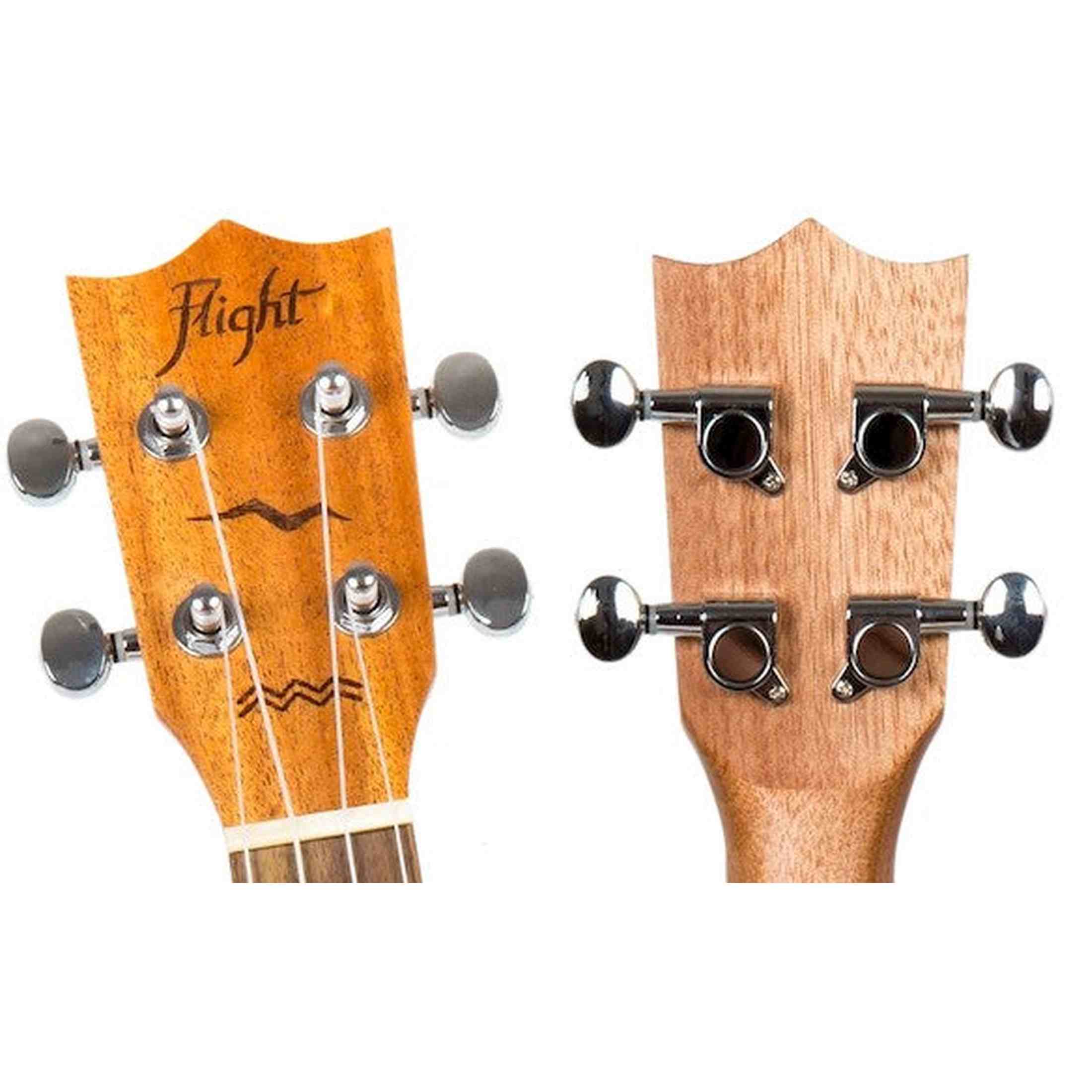 Flight DUC523 EQ MAH Elektrisch-Akoestische Concert Ukulele met Solid Mahogany Top, Pickup en Aquila Super Nylgut Snaren