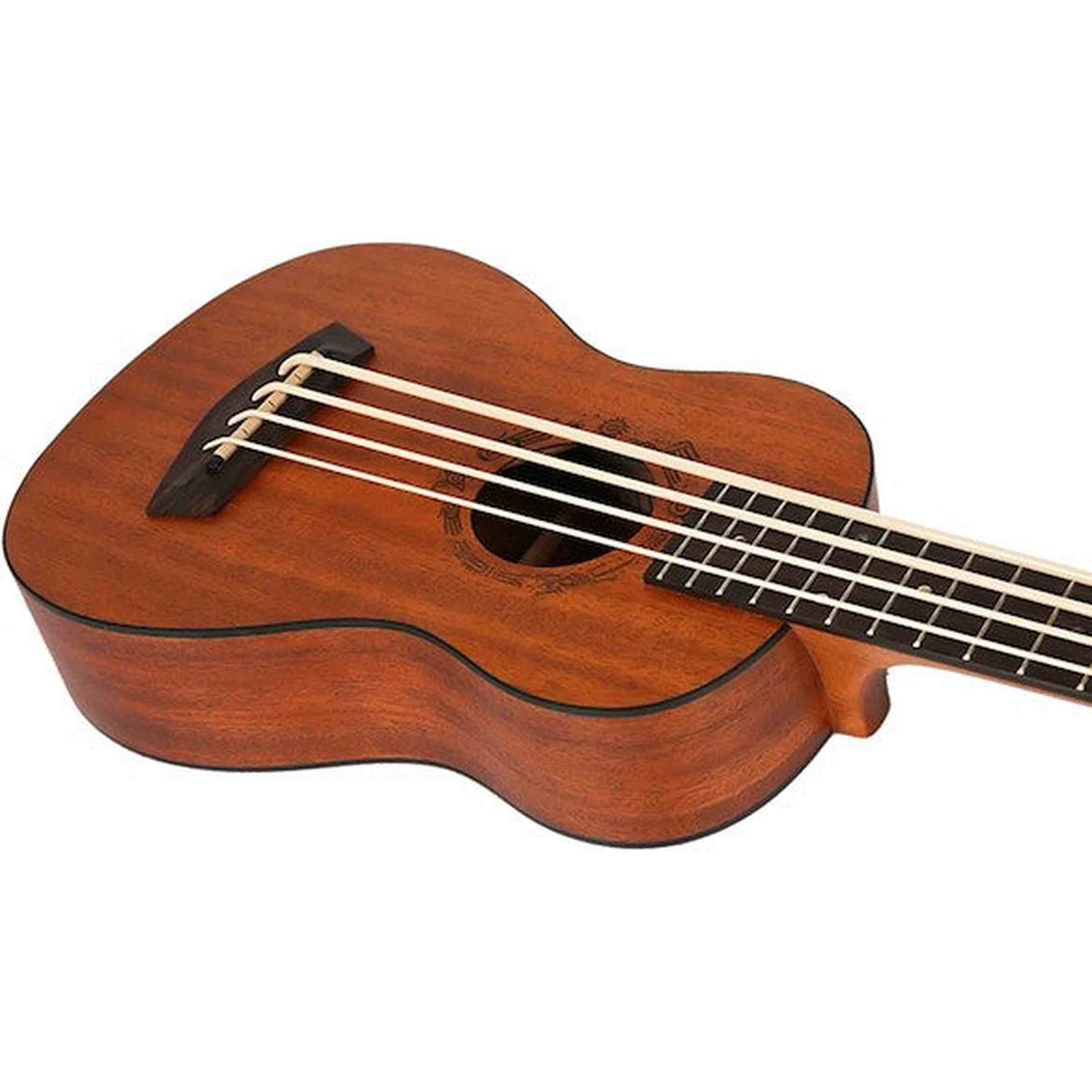 Flight DUBS Bass Ukulele met Mahogany Body, Walnut Toets en Actieve Pickup