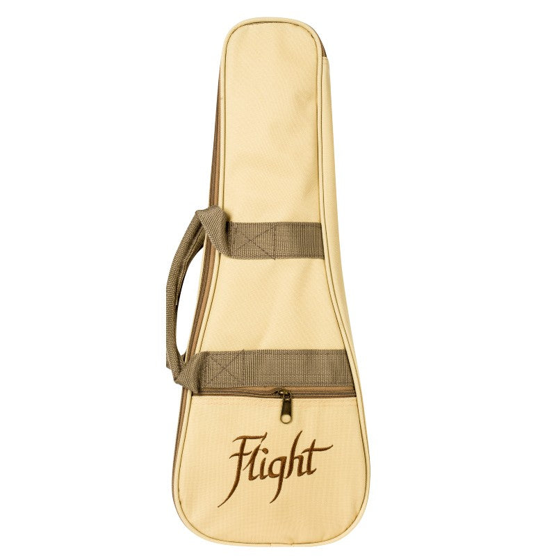 Flight UBS Soprano Ukulele Gigbag 3mm Padded Beige met Accessoirevak en Schouderband