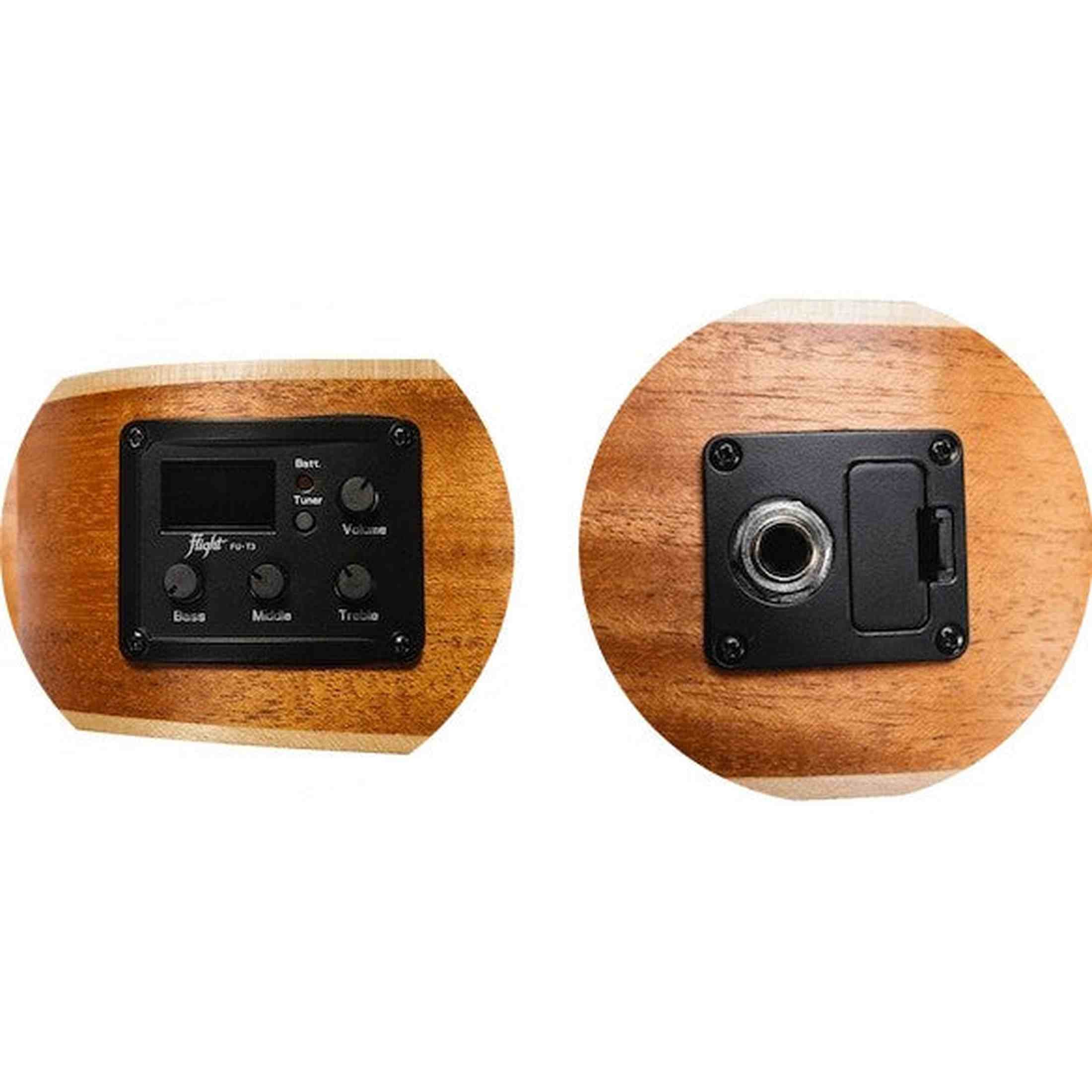 Flight DUC323 MAH EQ Elektrisch-Akoestische Concert Ukulele met Mahogany Body en Ingebouwde Pickup