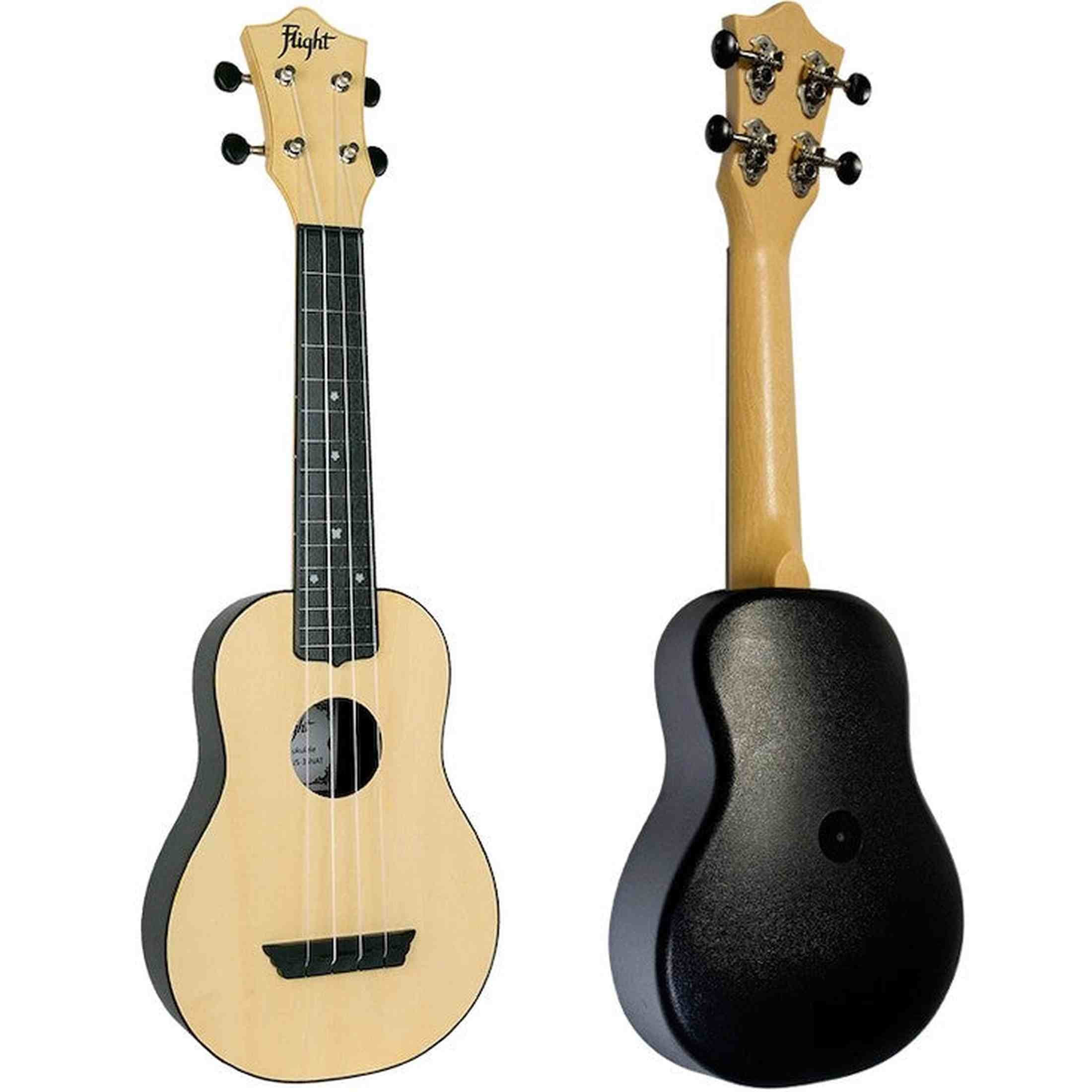 Flight TUS-35 NAT Soprano Ukulele Natural met Linden Top, ABS Body en Aquila Snaren