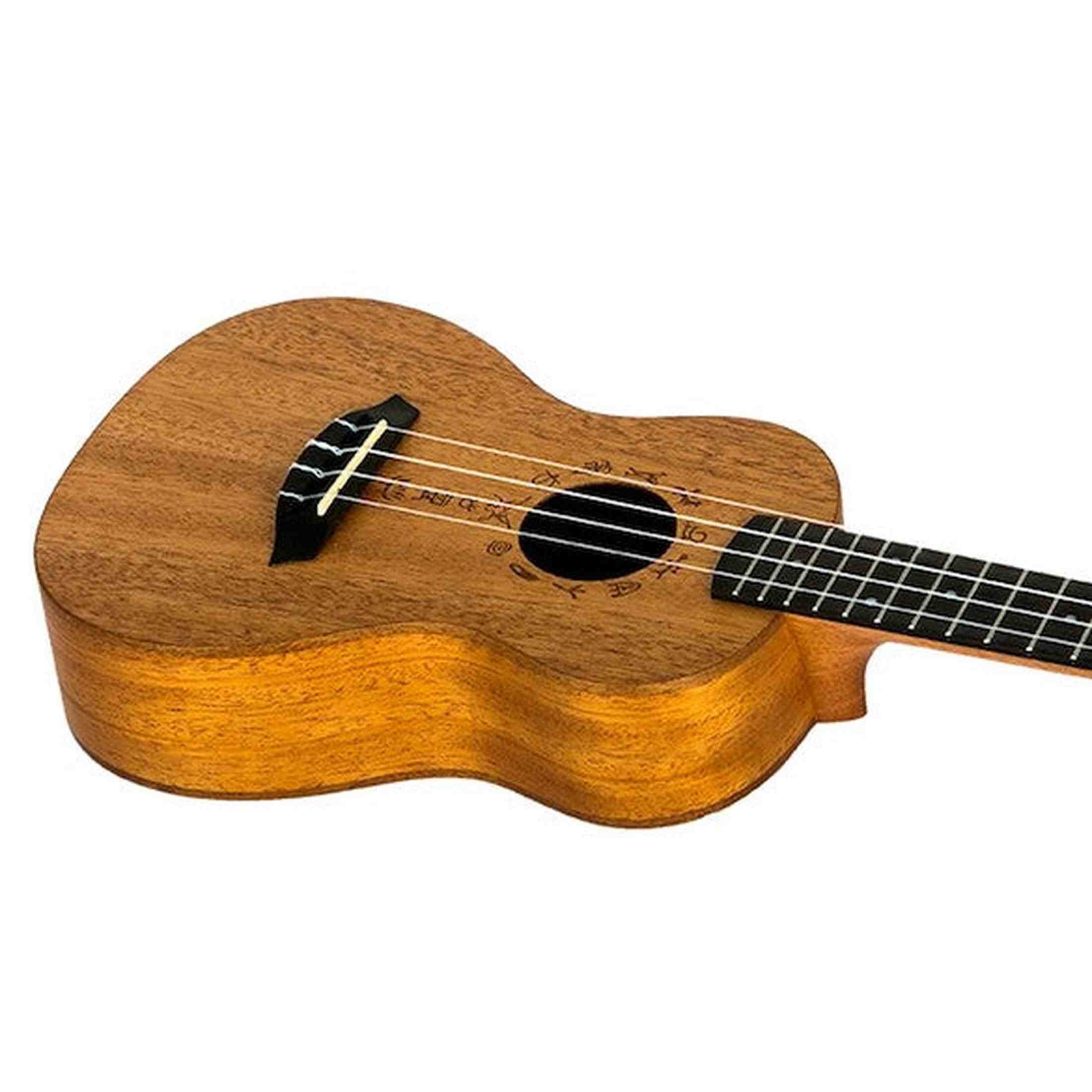 Flight DUC373 MAH Concert Ukulele met Mahogany Body, Blackwood Toets en Ki’i Pohaku Rosette