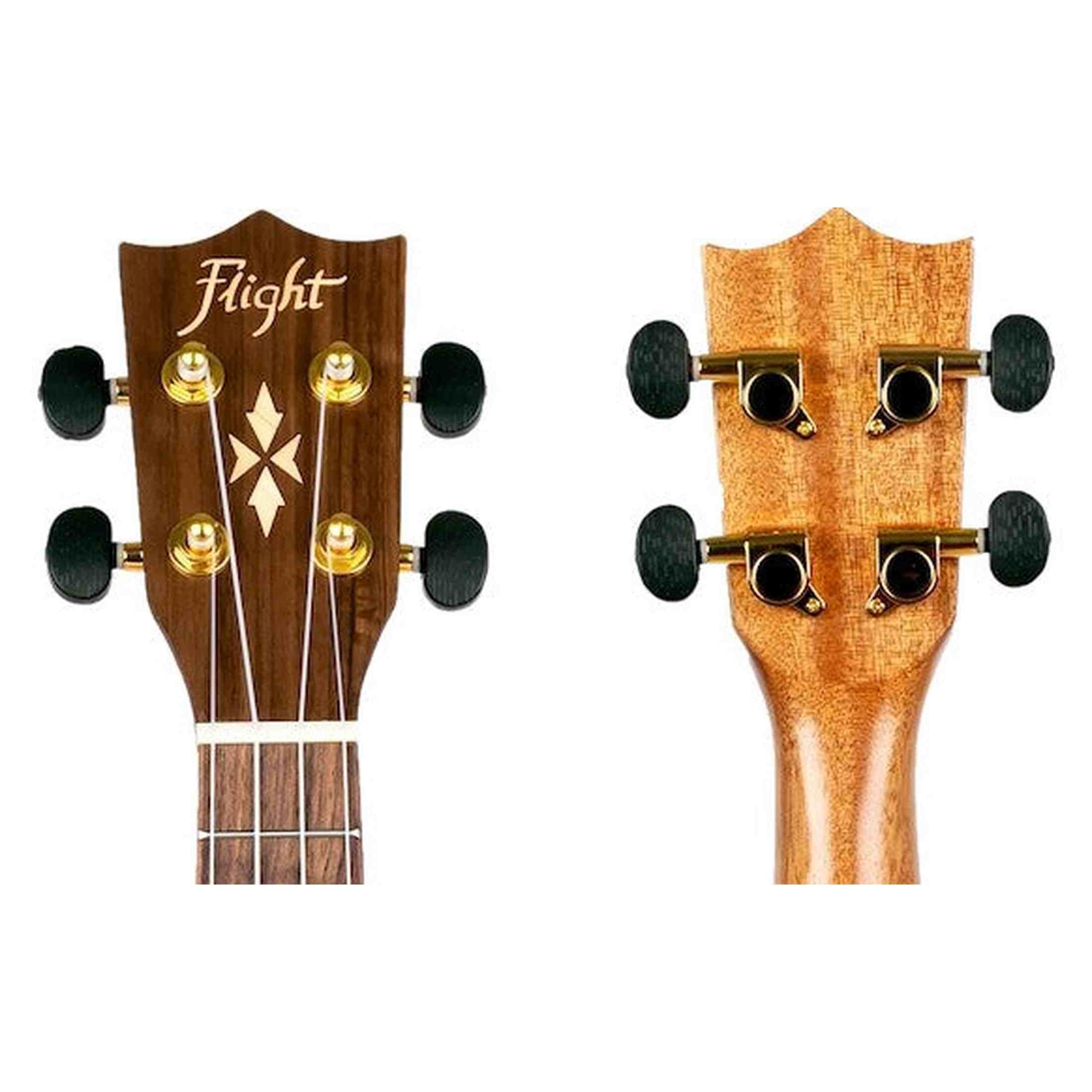 Flight DUS430 DAO Soprano Ukulele met Dao Body, Abalone Inlays en Aquila Super Nylgut Snaren