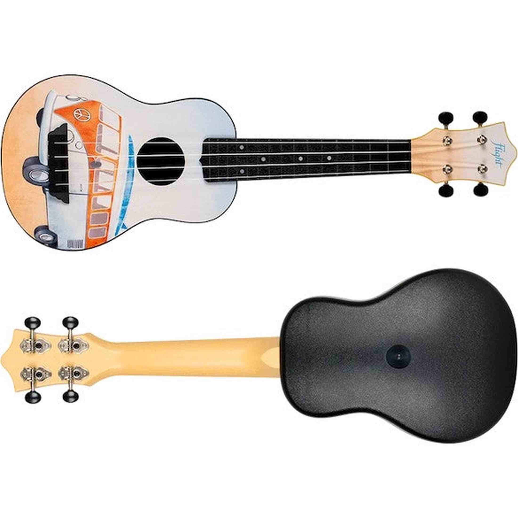 Flight TUS-25 BUS Soprano Ukulele met Linden Top, ABS Body en Aquila Snaren