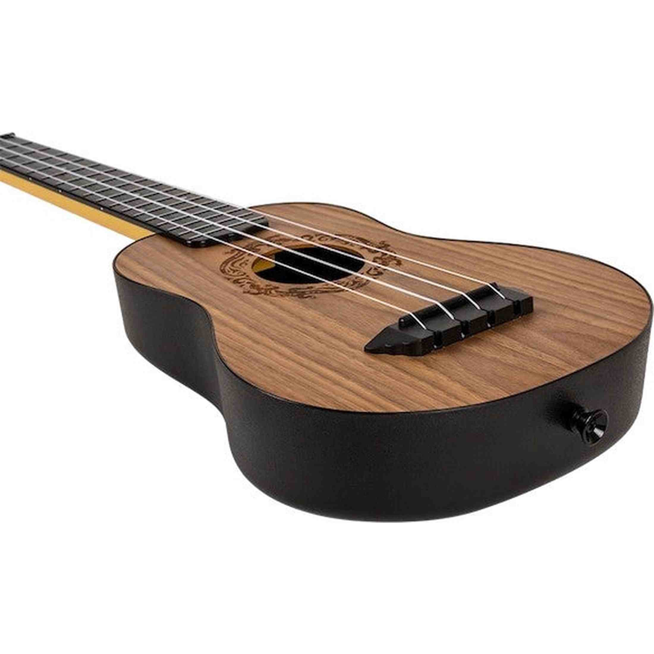 Flight TUSL-50 Soprano Longneck Ukulele Walnut met Walnut Top, ABS Body en Aquila Snaren