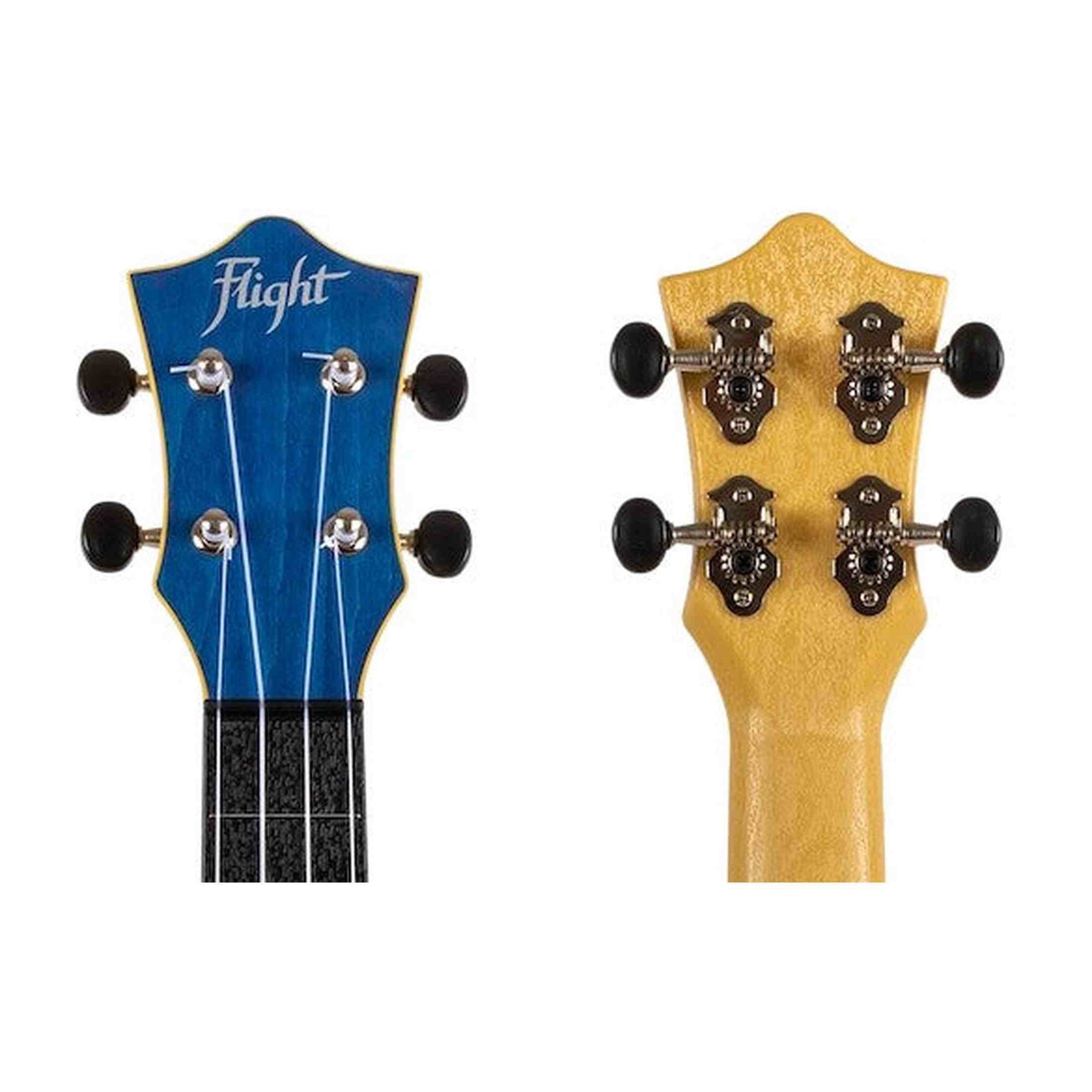 Flight TUSL-35 DB Soprano Longneck Ukulele Donkerblauw met Linden Top, ABS Body en Aquila Snaren