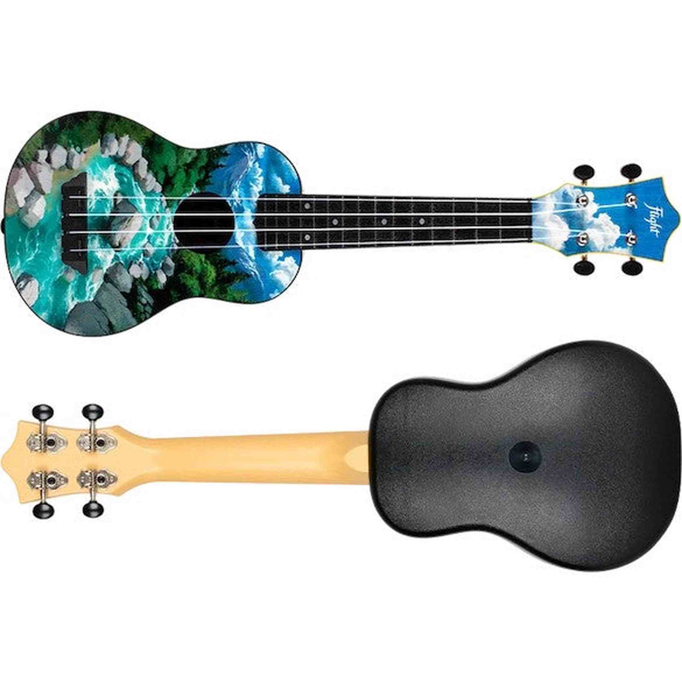 Flight TUS-30 SLO Soprano Ukulele met Linden Top, ABS Body en Aquila Super Nylgut Snaren