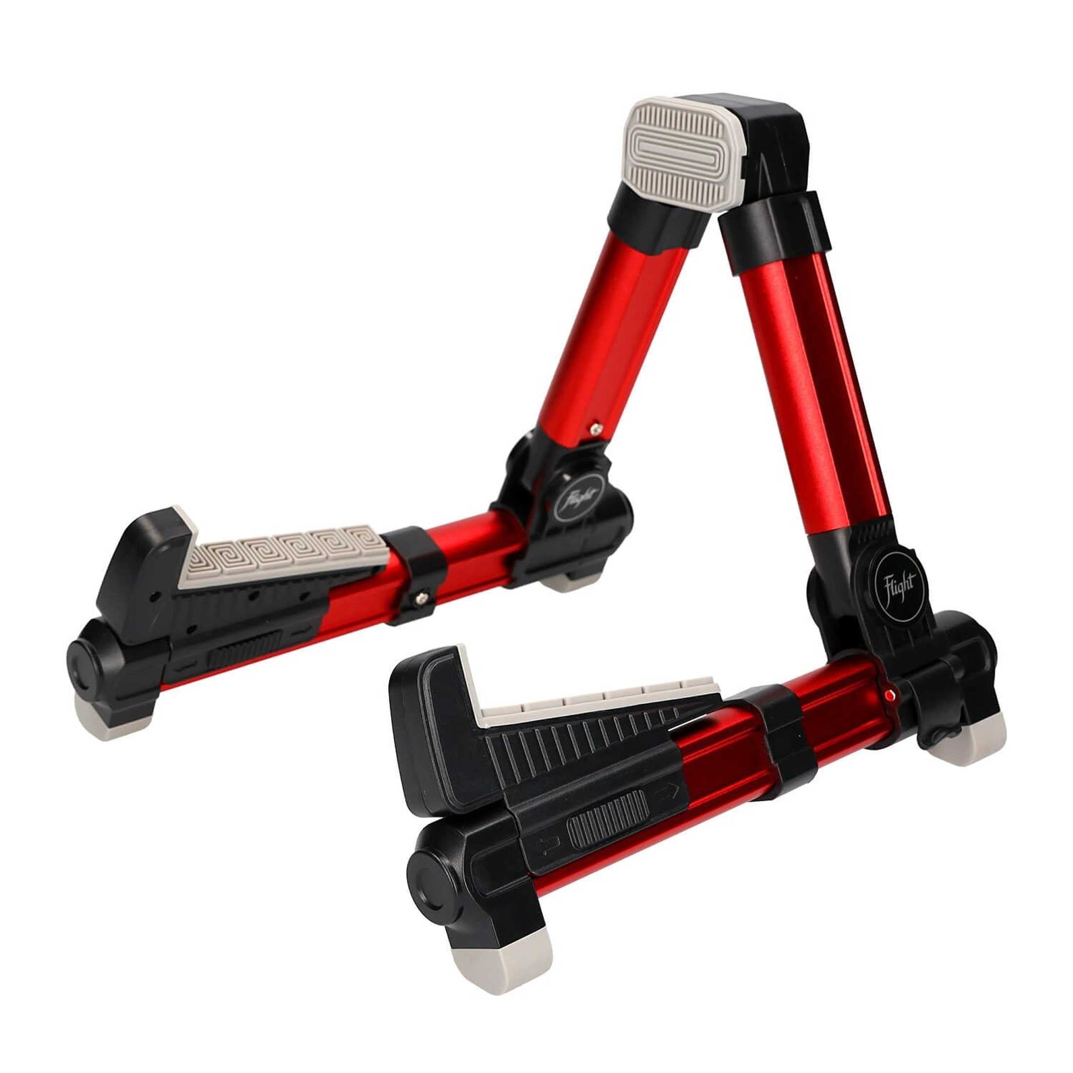 Flight FLUST01-RD Aluminium Ukulele Standaard Opvouwbaar met Rubber Bescherming