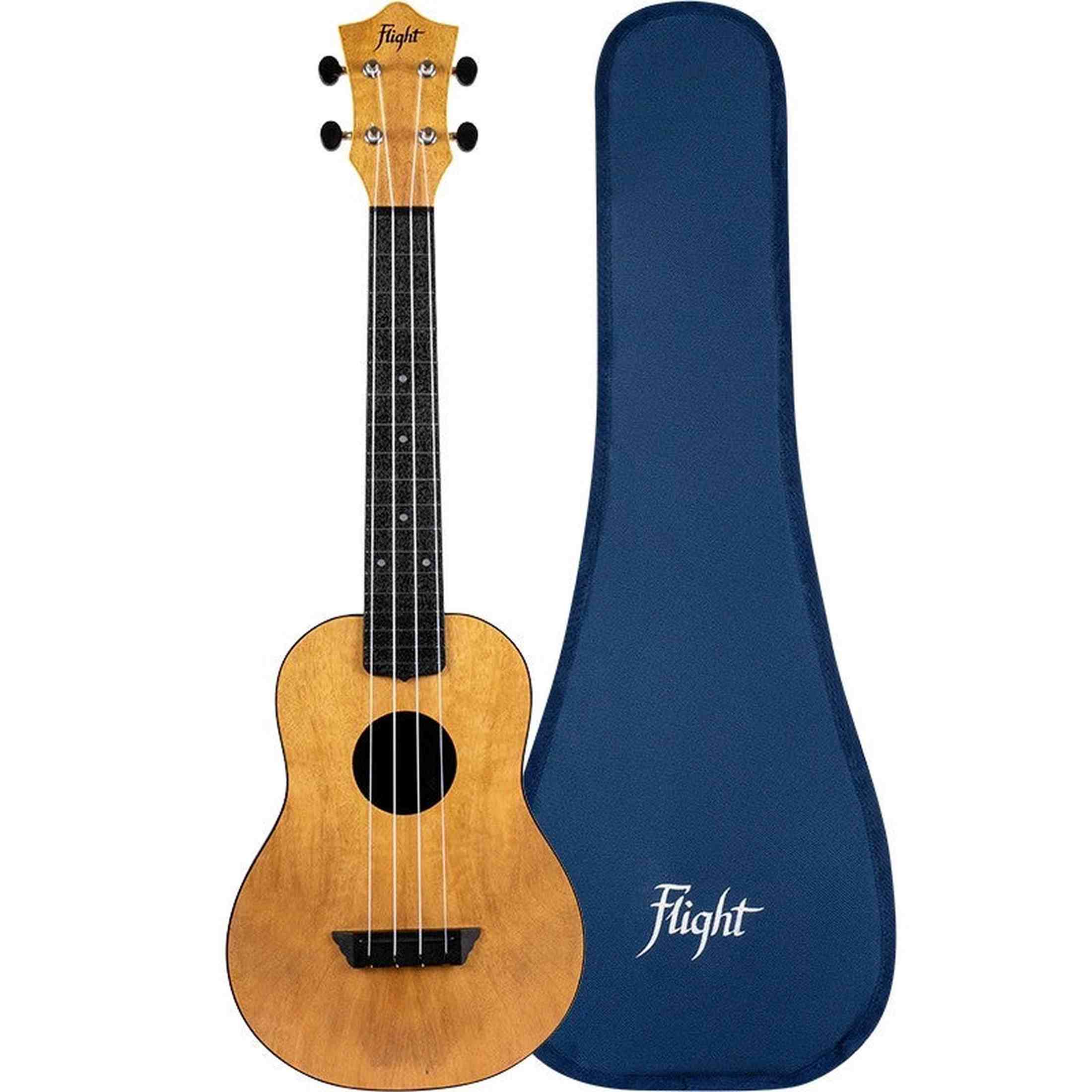 Flight TUC-55 MANGO Concert Ukulele met Gelamineerde Mango Top, ABS Body en Aquila Nylgut Snaren