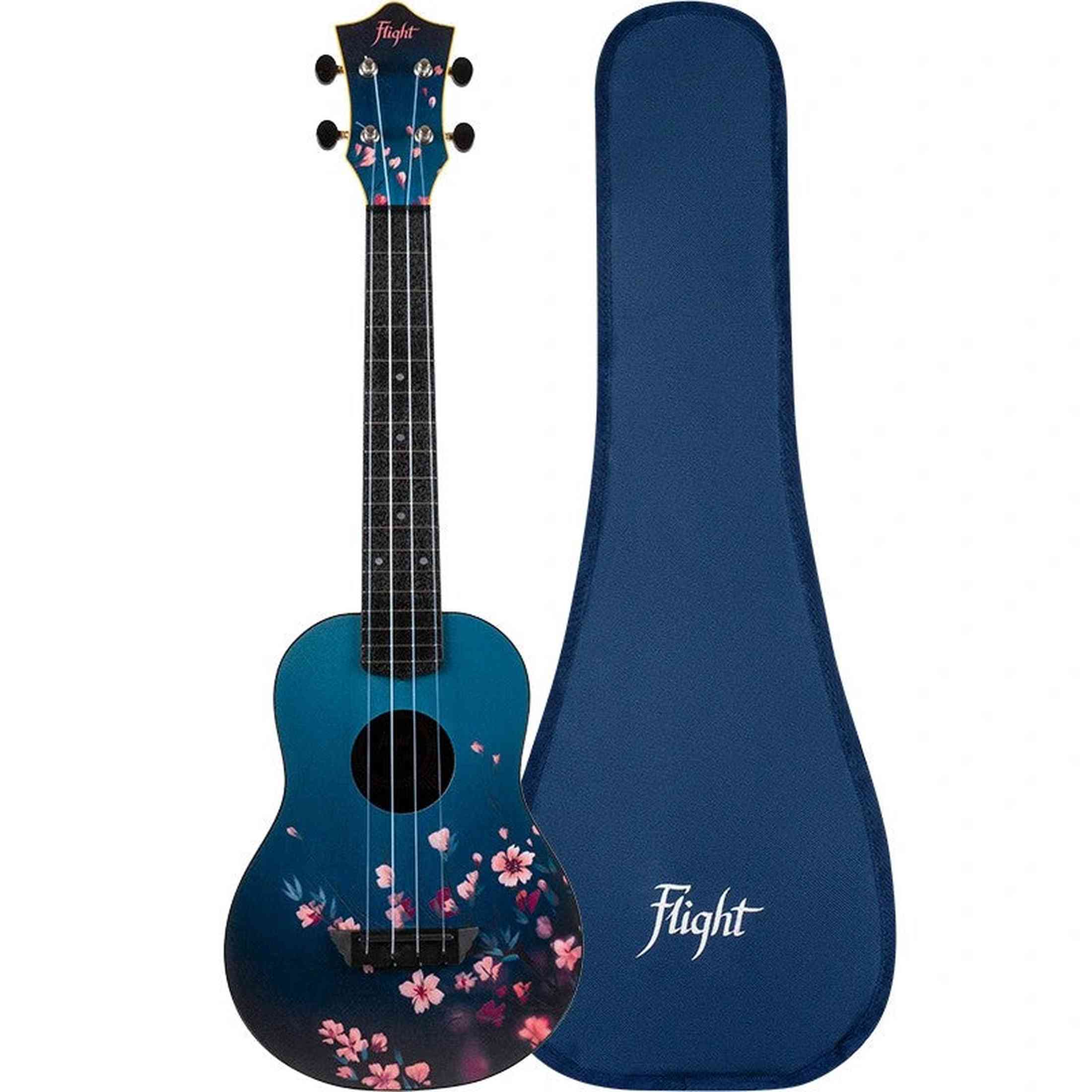 Flight TUC-32 SAKURA Concert Ukulele met Linden Top, ABS Body en Sakura Print