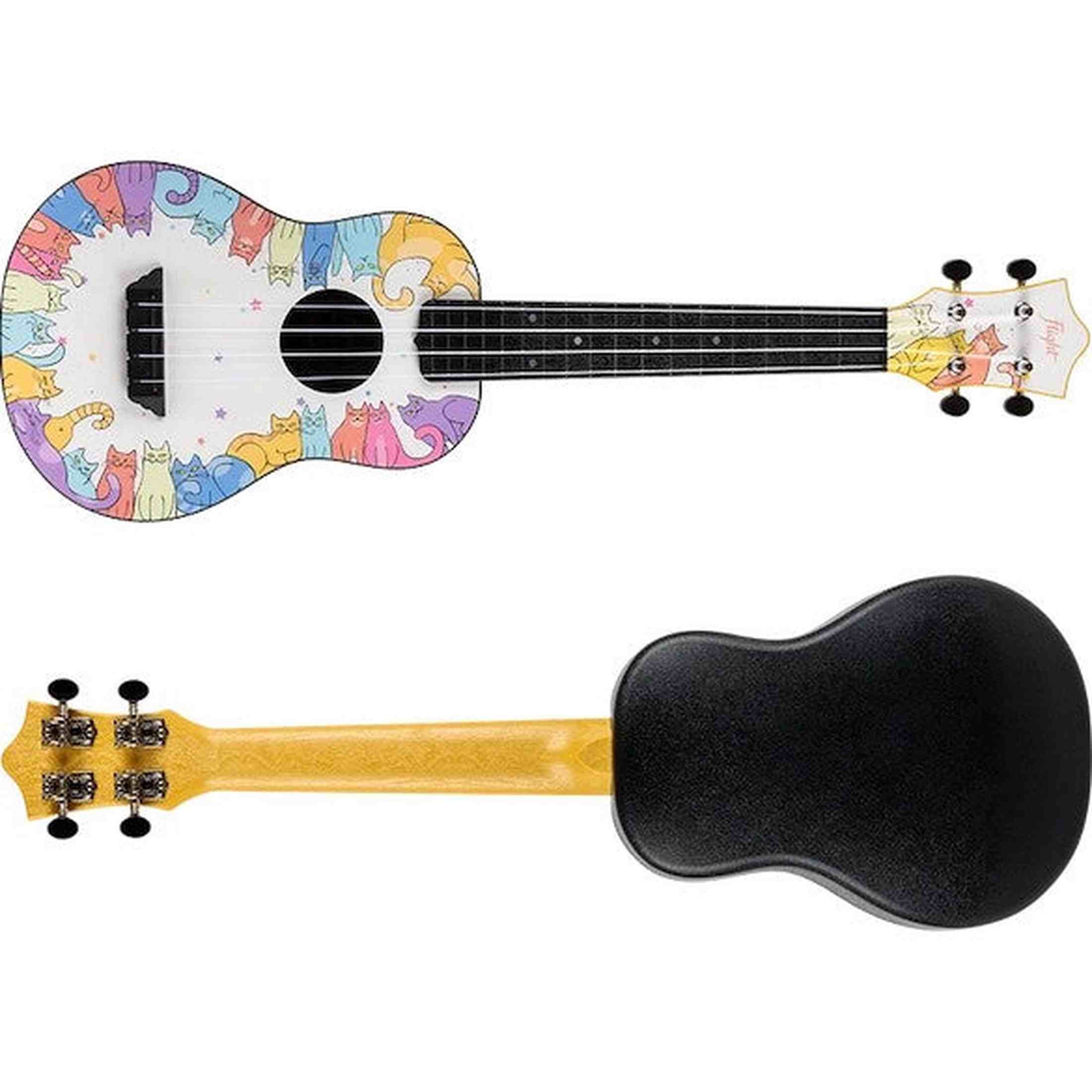 Flight TUC-KITTY Concert Ukulele met Linden Top, ABS Body en Aquila Nylgut Snaren