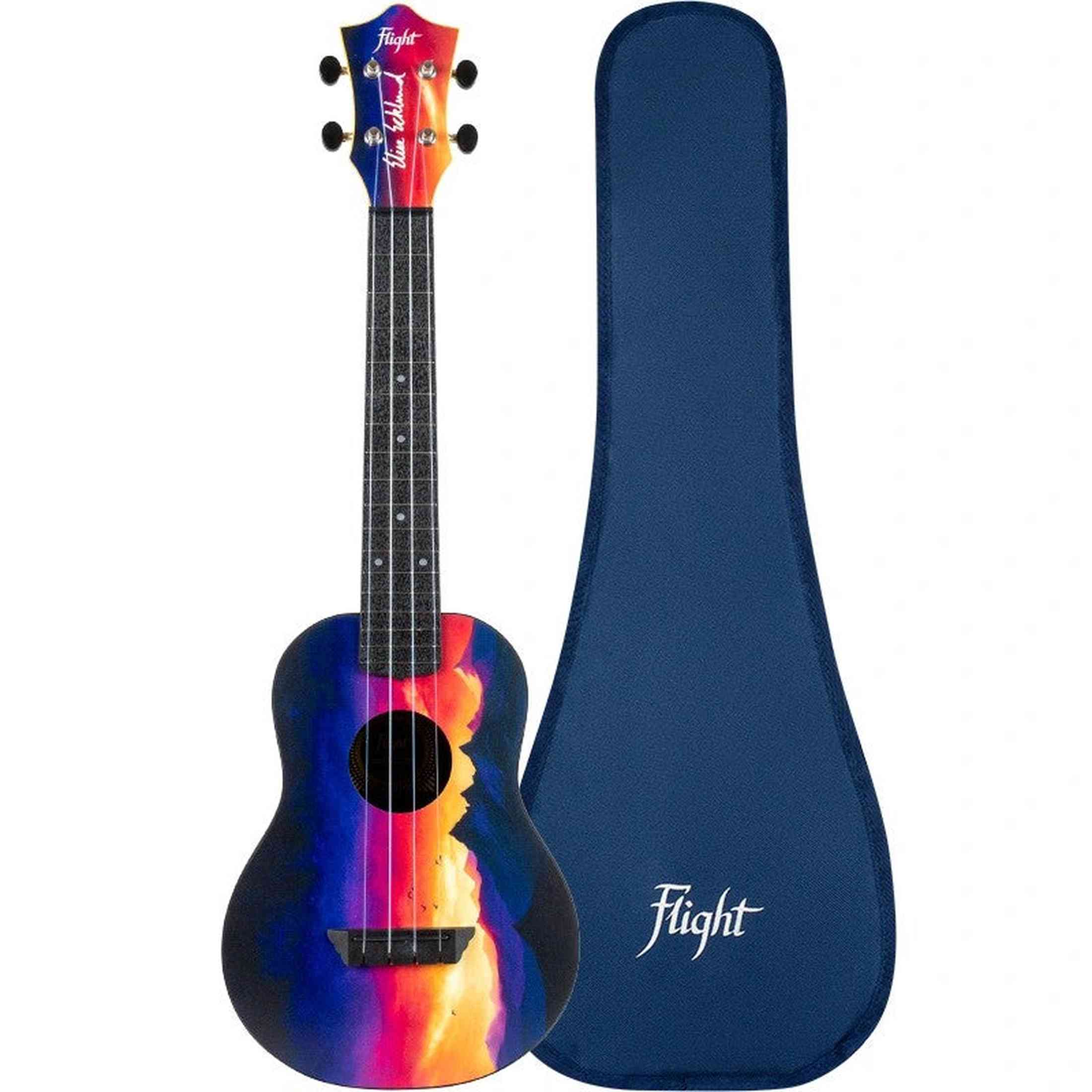 Flight TUC-EE SUNSET Elise Ecklund Signature Concert Ukulele met Linden Top, ABS Body en Aquila Sugar Snaren