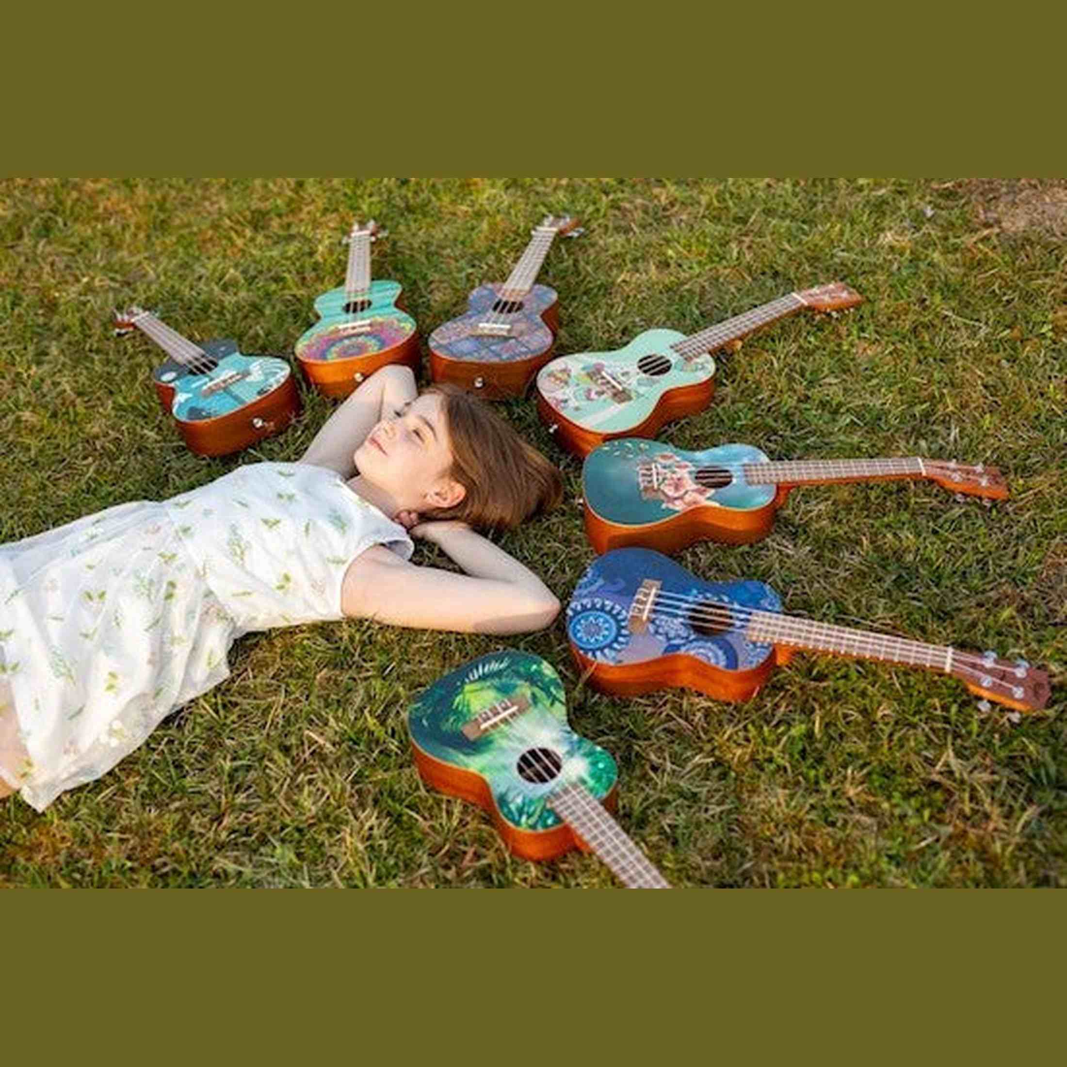 Flight AUC-33 Jungle Concert Ukulele met Spruce Top, Sapele Body en Aquila Nylgut Snaren