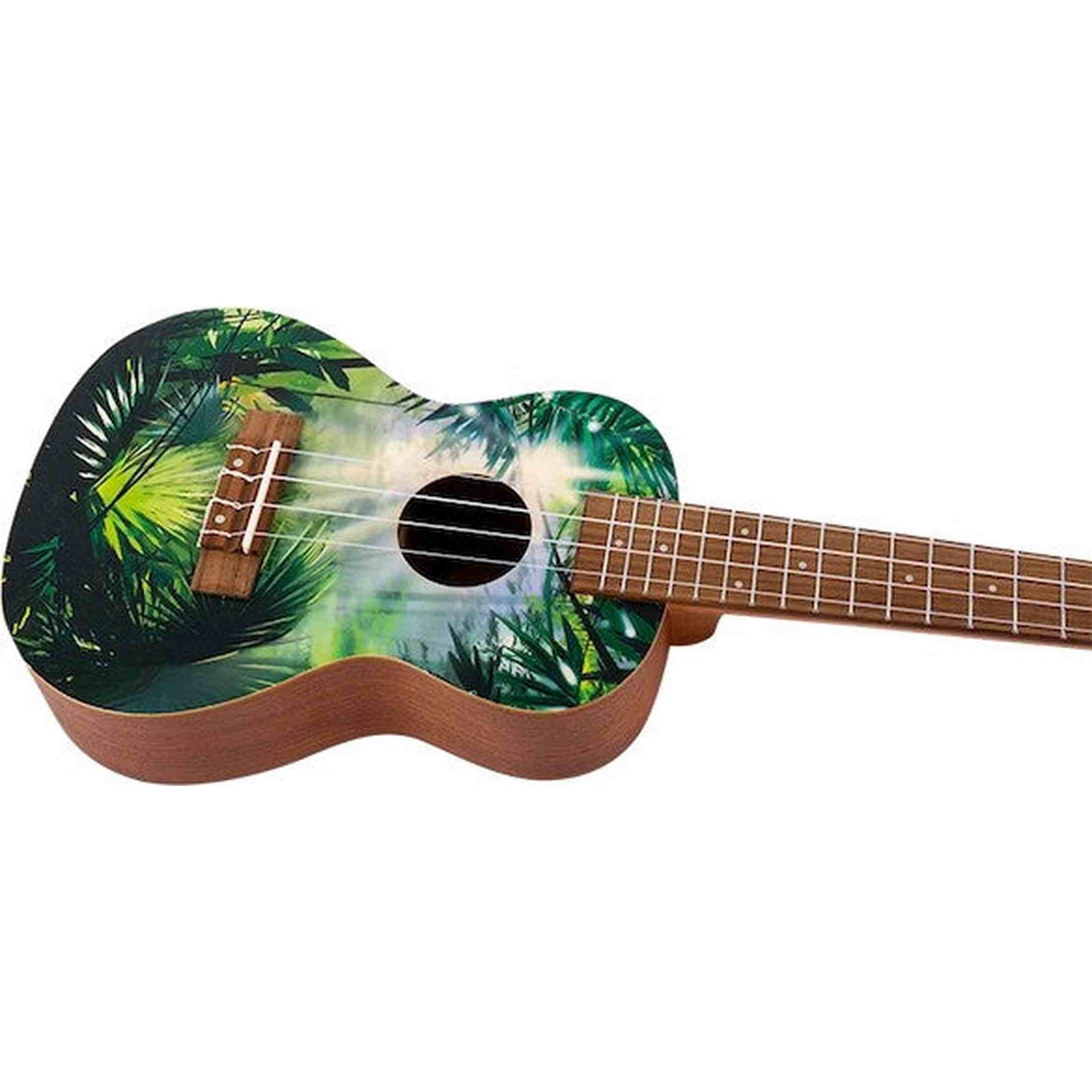 Flight AUC-33 Jungle Concert Ukulele met Spruce Top, Sapele Body en Aquila Nylgut Snaren