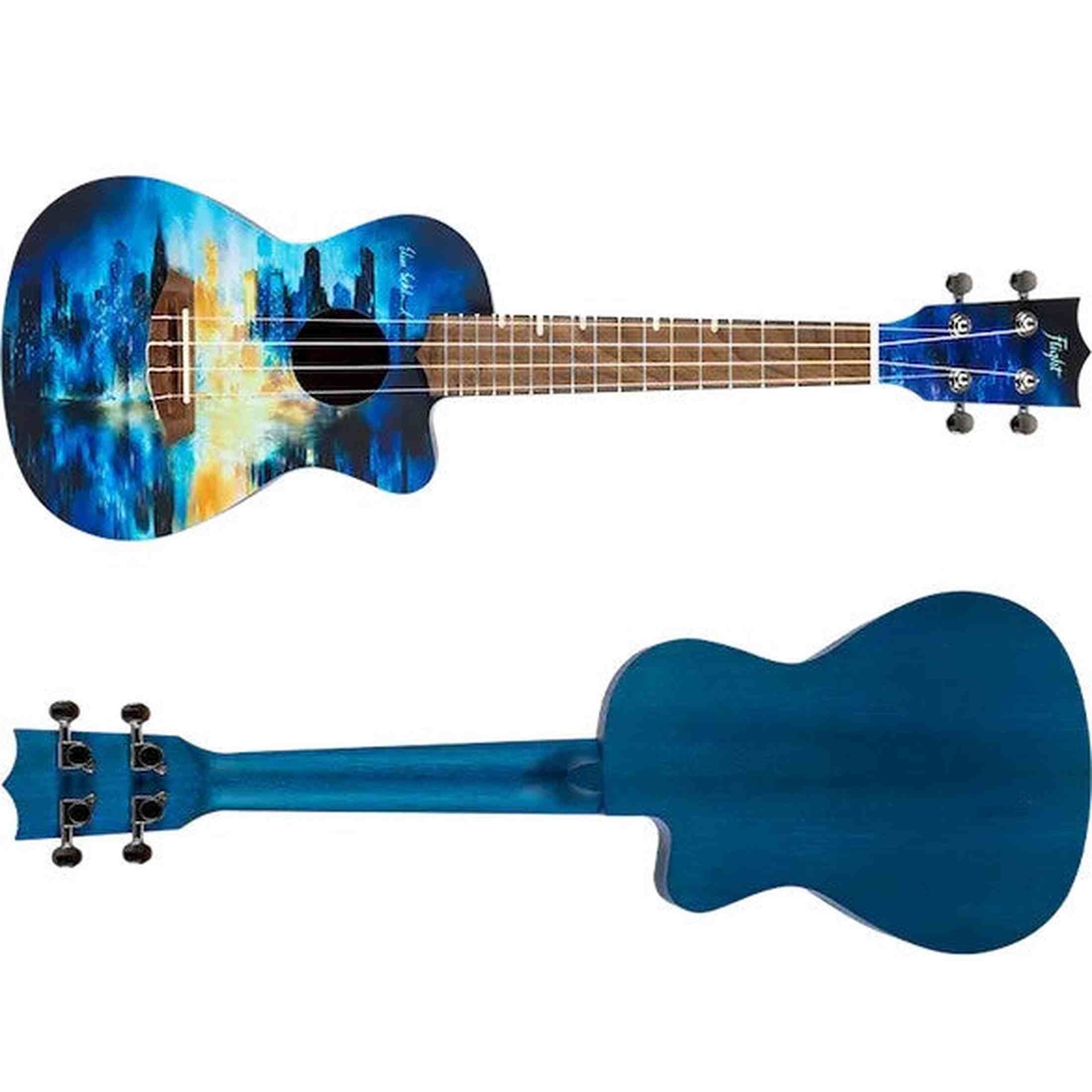 Flight AUC City Elise Ecklund Signature Concert Ukulele met Spruce Top, Okoume Body en Aquila Nylgut Snaren