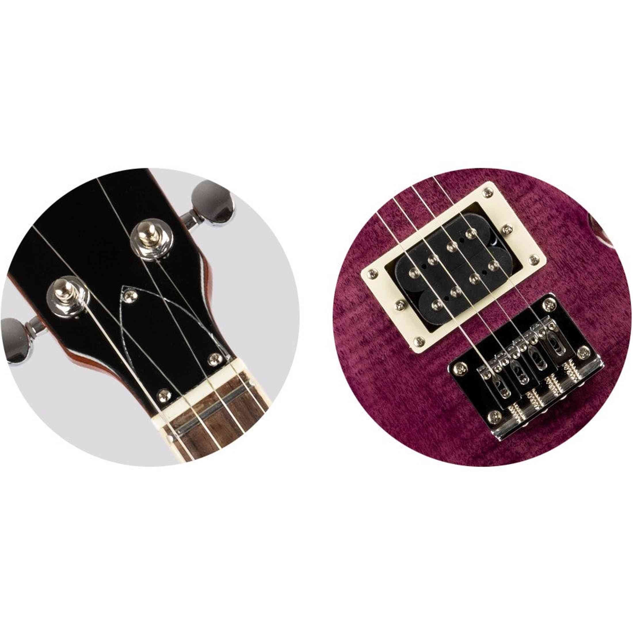 Flight VANGUARD TENOR TPP Elektrische Solidbody Tenor Ukulele met 2 Humbuckers
