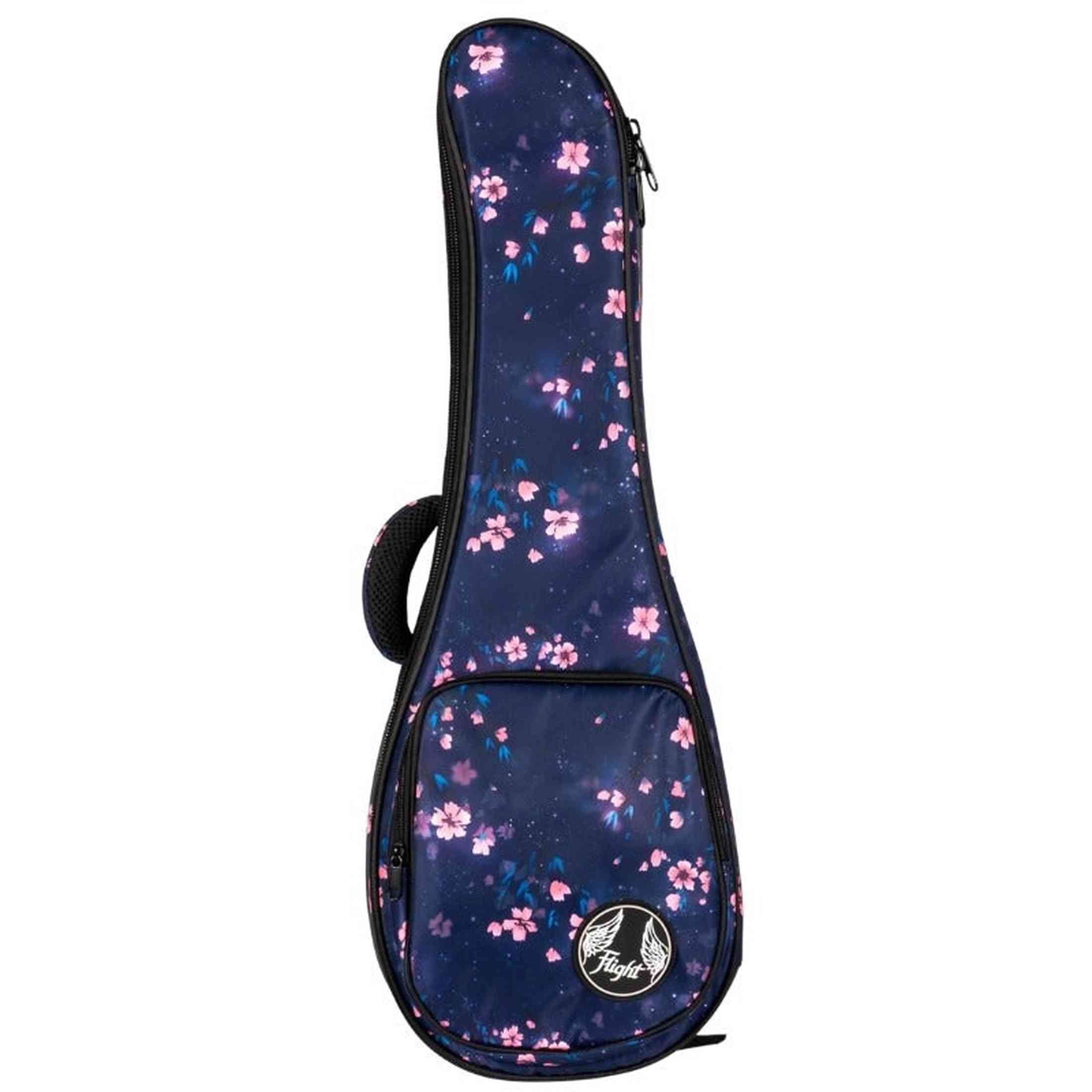 Flight FUB-S-SAKURA Gevoerde Gigbag voor Soprano Ukulele met Sakura Design en Accessoirevak