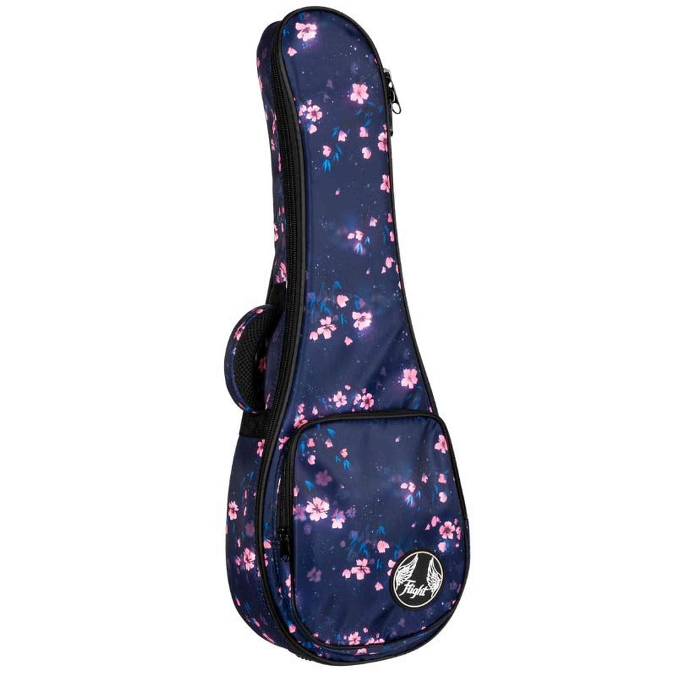 Flight FUB-S-SAKURA Gevoerde Gigbag voor Soprano Ukulele met Sakura Design en Accessoirevak