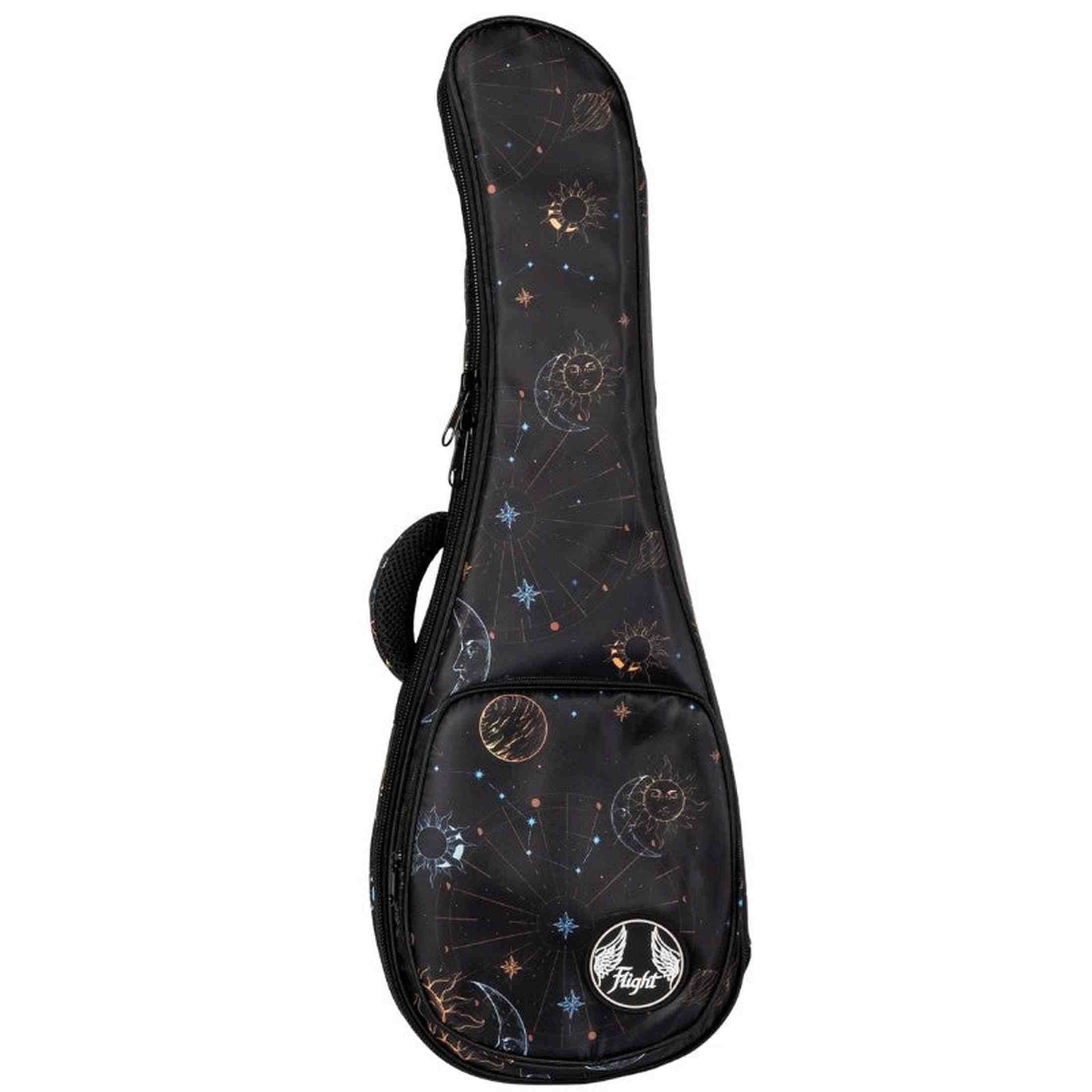 Flight FUB-S-GALAXY Gevoerde Gigbag voor Soprano Ukulele met Galaxy Design en Accessoirevak