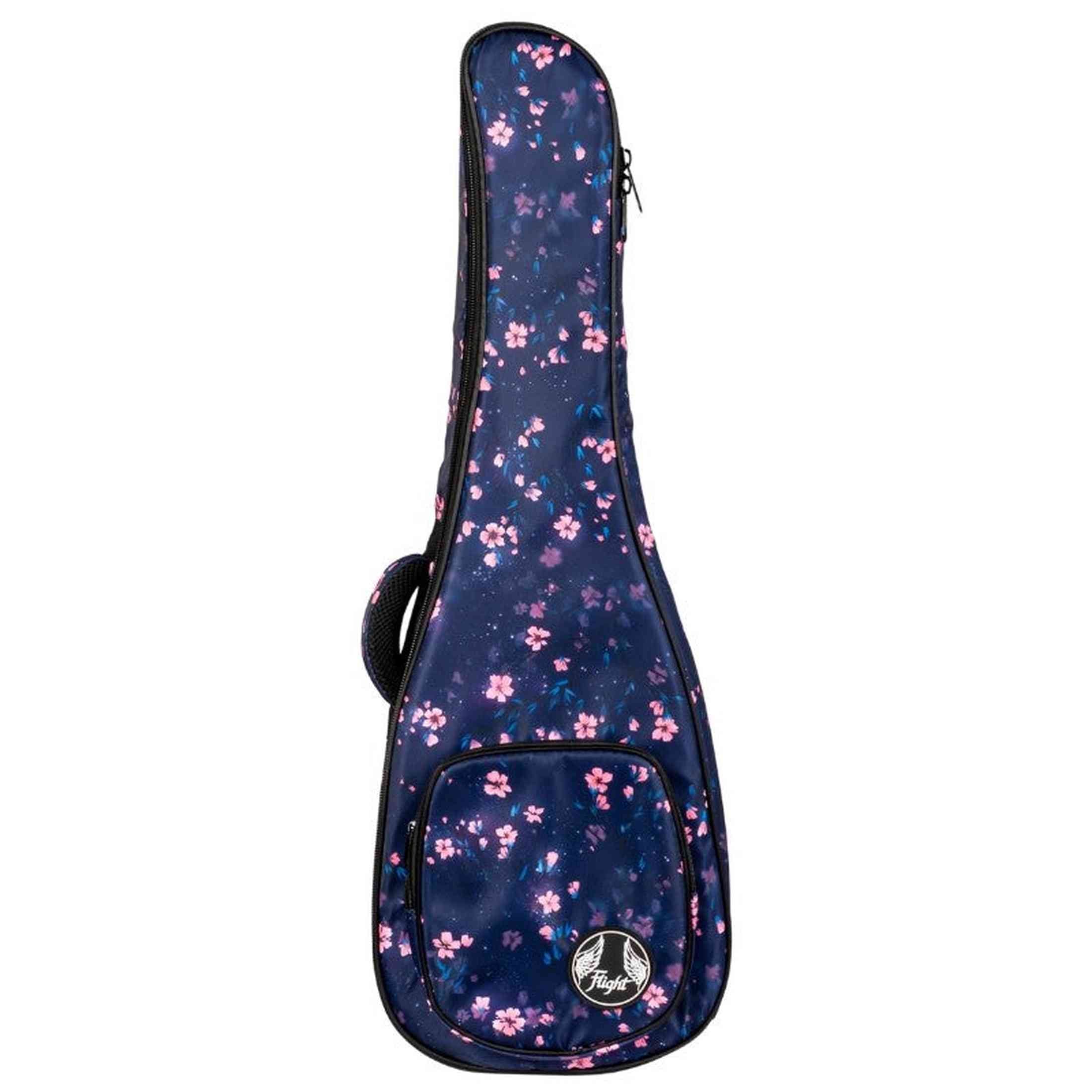 Flight FUB-B-SAKURA Gevoerde Gigbag voor Baritone Ukulele met Sakura Design en Accessoirevak