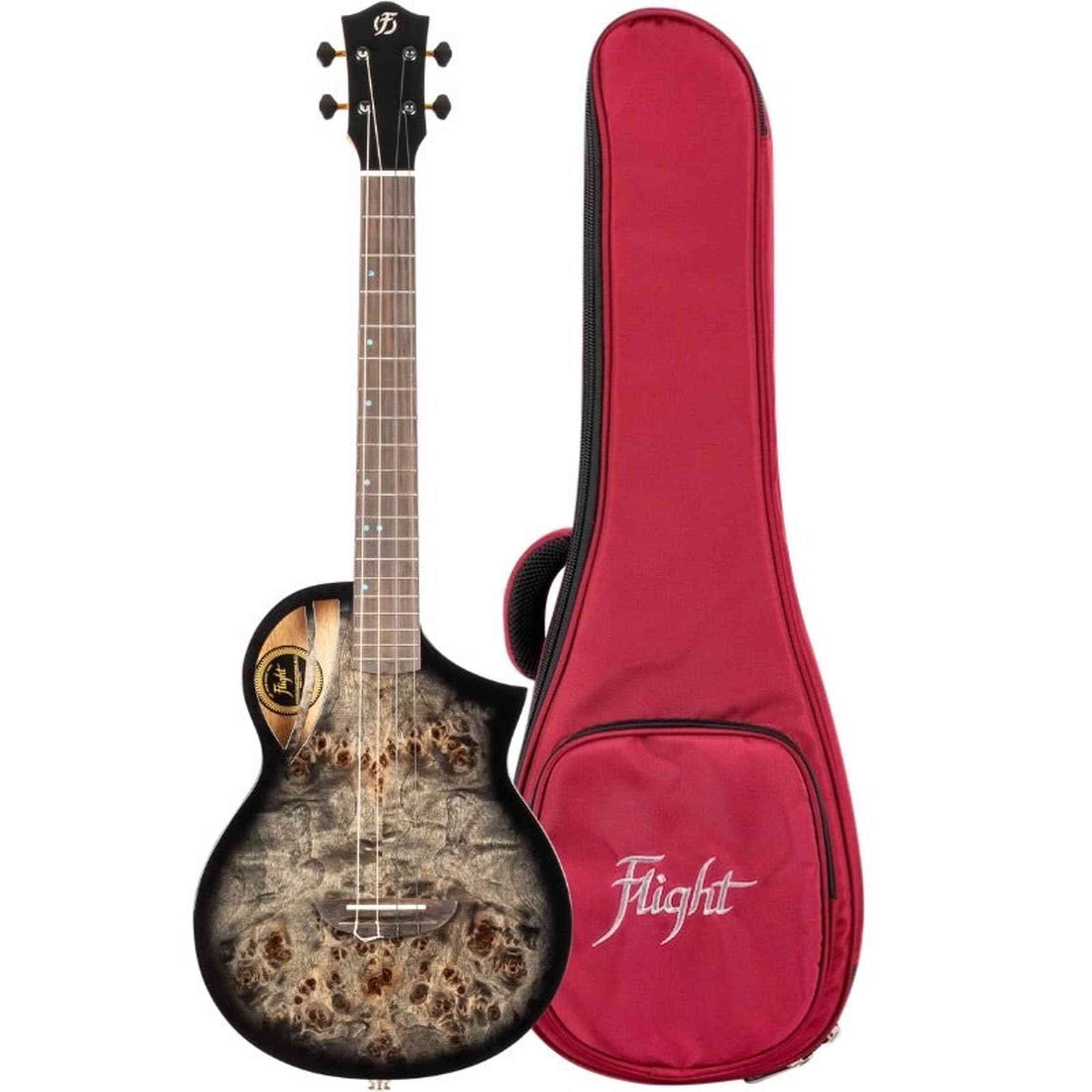Flight Aviator Galaxy Baritone BR CE All Solid Poplar/Mango Cosmic Brown Elektro Akoestische Ukulele