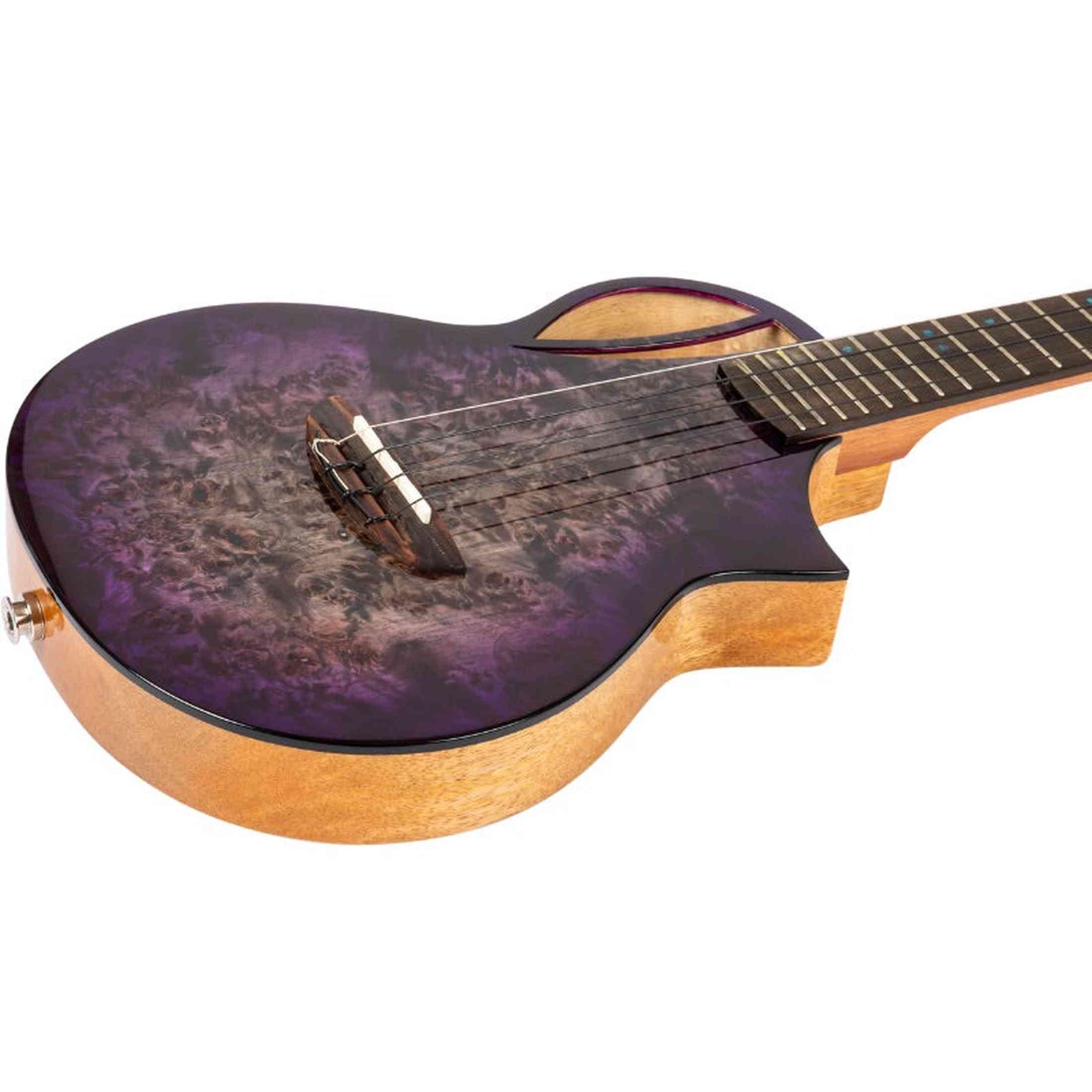Flight Aviator Galaxy Tenor PP CE All Solid Poplar/Mango Cosmic Purple Elektro Akoestische Ukulele