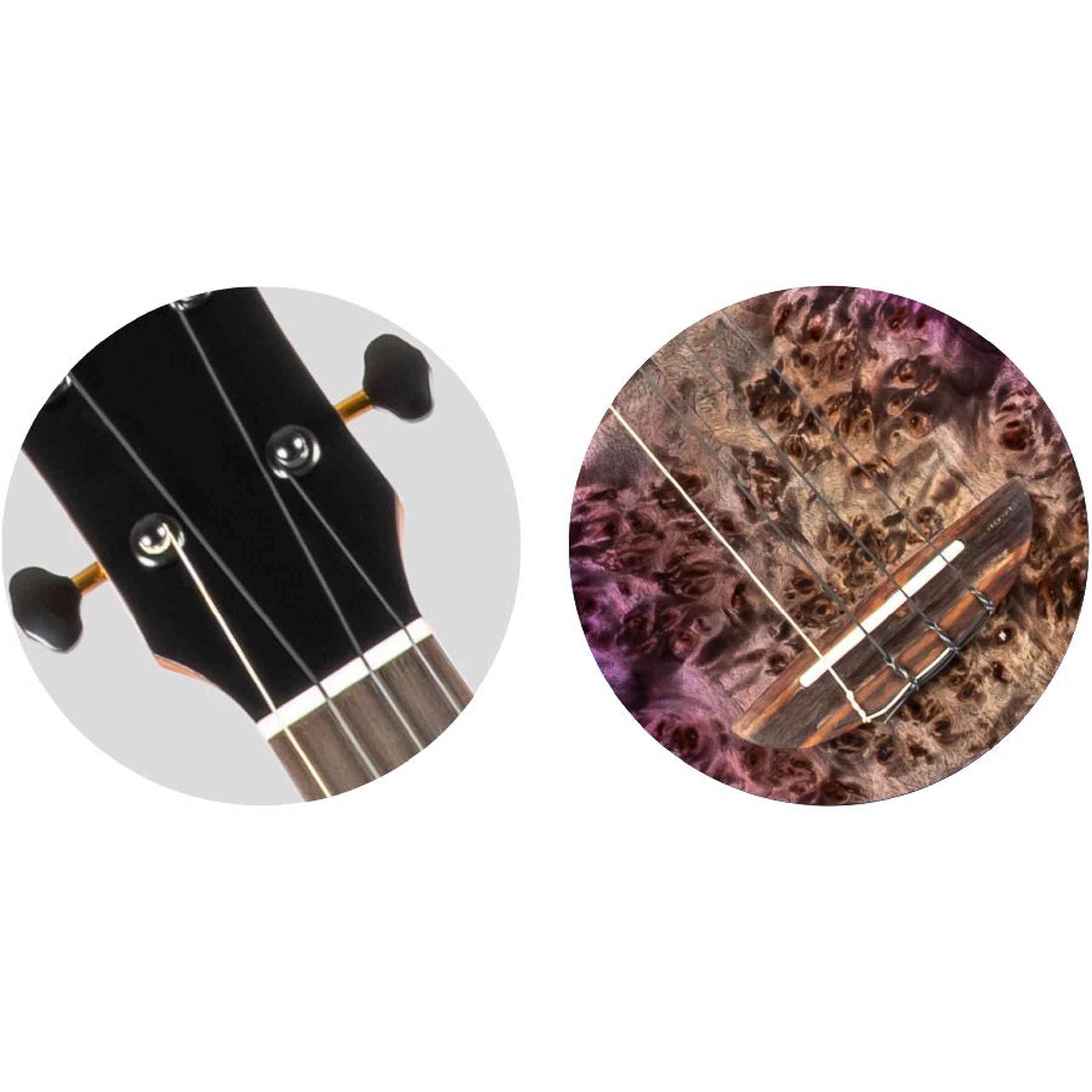 Flight Aviator Galaxy Tenor PP CE All Solid Poplar/Mango Cosmic Purple Elektro Akoestische Ukulele