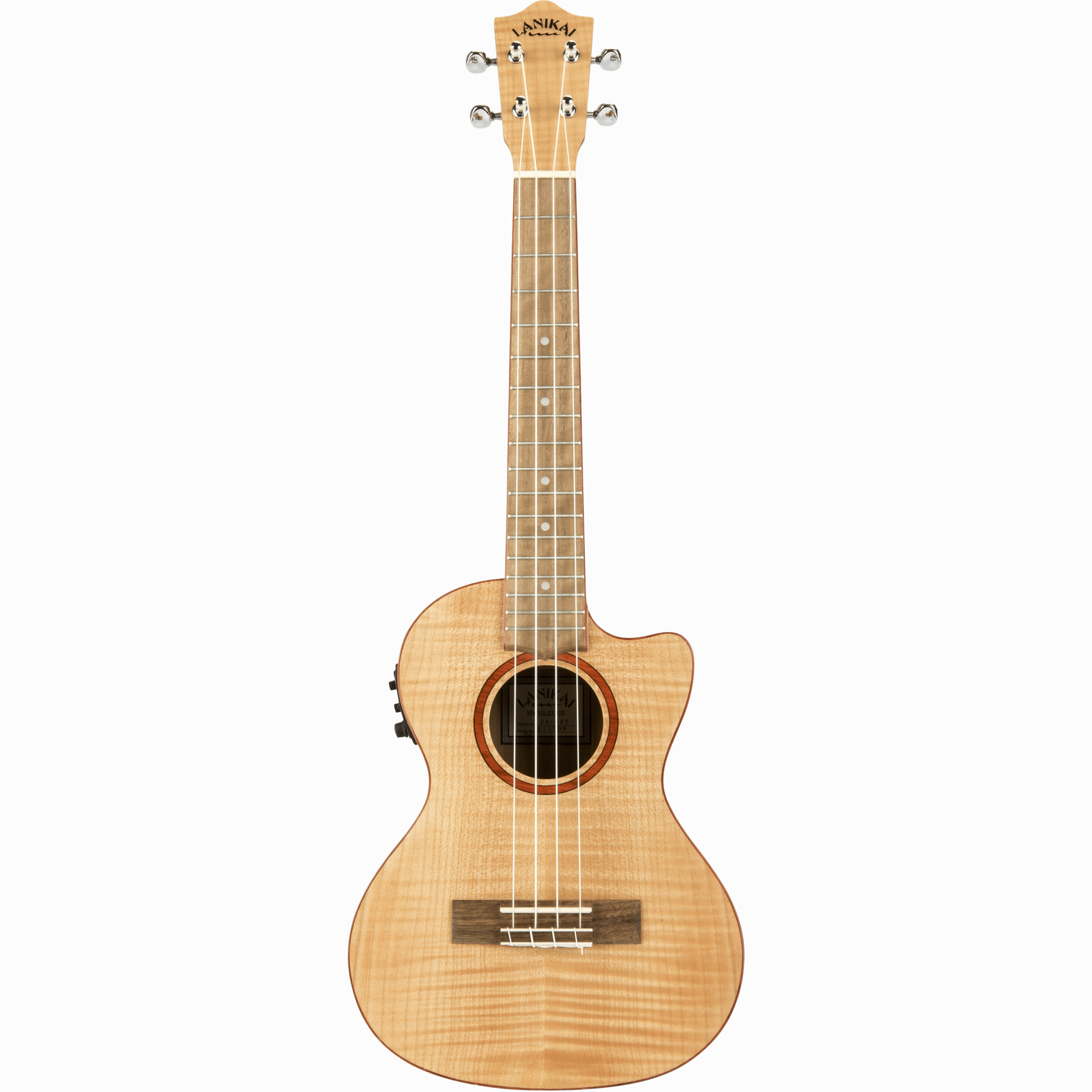 LANIKAI LKUFM-CET Tenorukelele, Flame Maple-serie, cutaway, voorversterker, tas