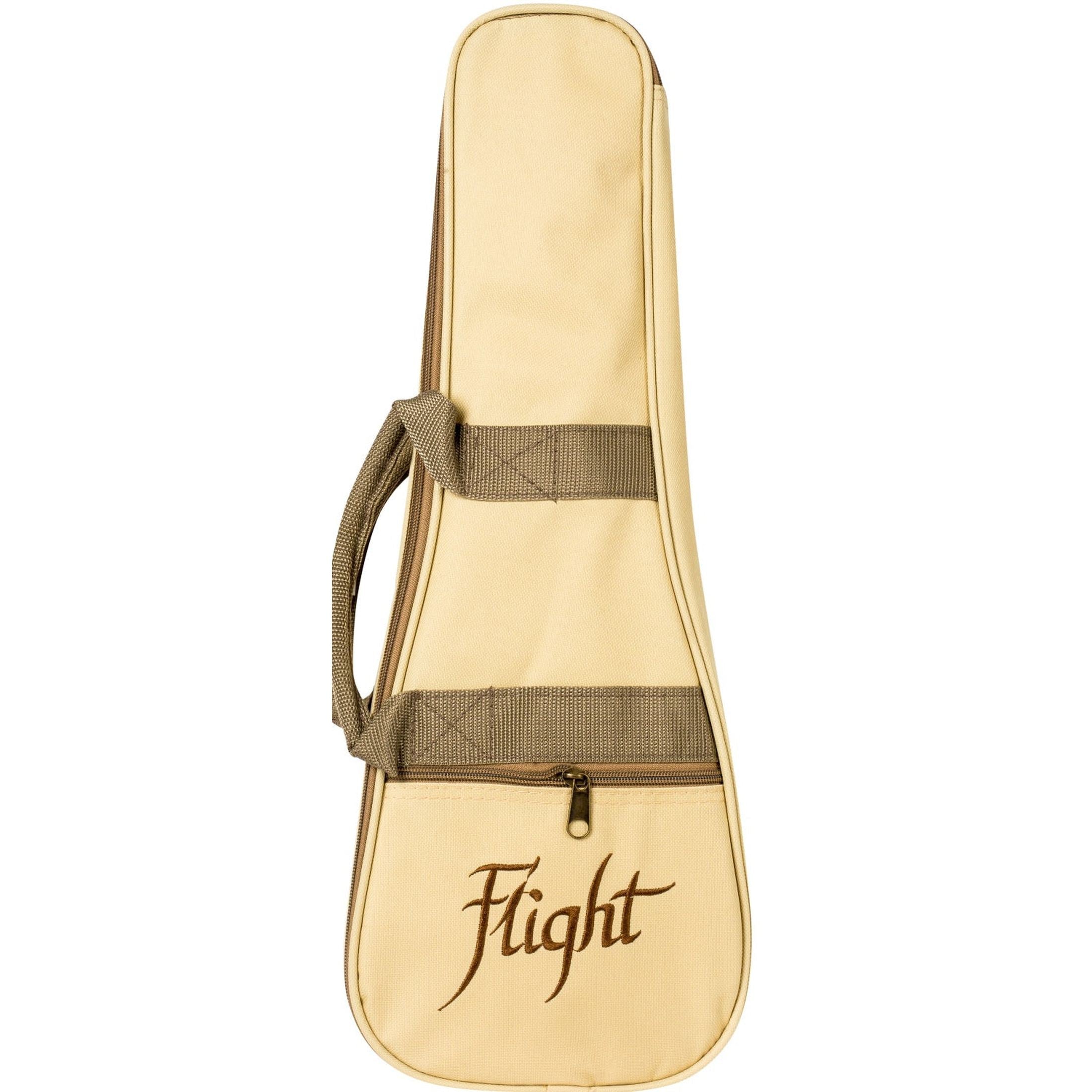 Flight UBS-1 Soprano Ukulele Gigbag Ongevoerd Beige met Accessoirevak