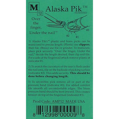 Alaska Pik AMP-12 vingernagelpick plastic, 12-pack, medium 18mm.