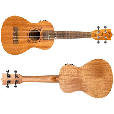 Flight DUC523 EQ MAH Elektrisch-Akoestische Concert Ukulele met Solid Mahogany Top, Pickup en Aquila Super Nylgut Snaren