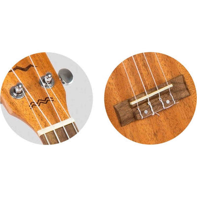 Flight DUC523 EQ MAH Elektrisch-Akoestische Concert Ukulele met Solid Mahogany Top, Pickup en Aquila Super Nylgut Snaren
