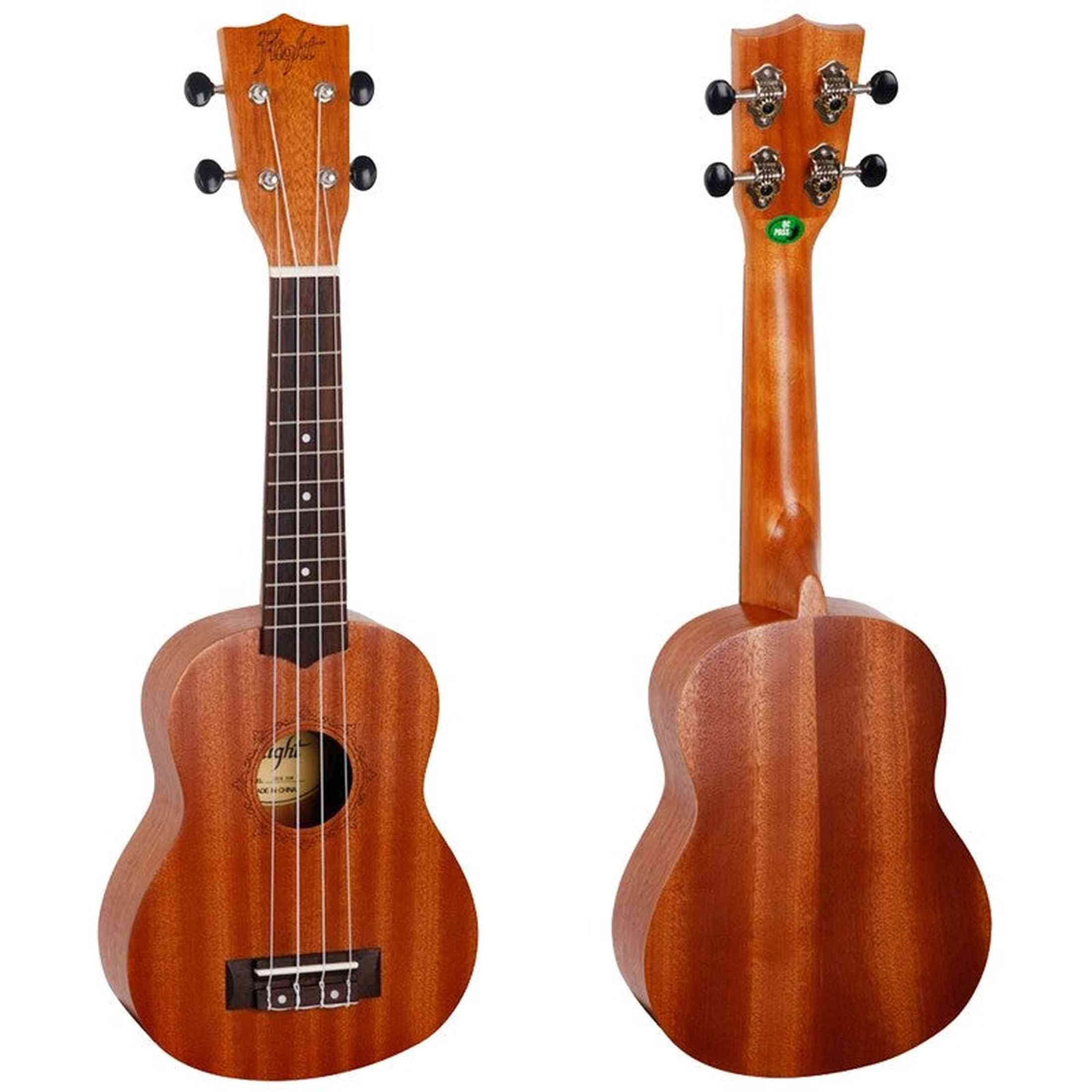 Flight NUS310 Soprano Ukulele met African Sapele Body, Bone Topkam en 12 Frets
