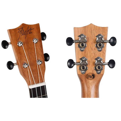 Flight NUS310 Soprano Ukulele met African Sapele Body, Bone Topkam en 12 Frets