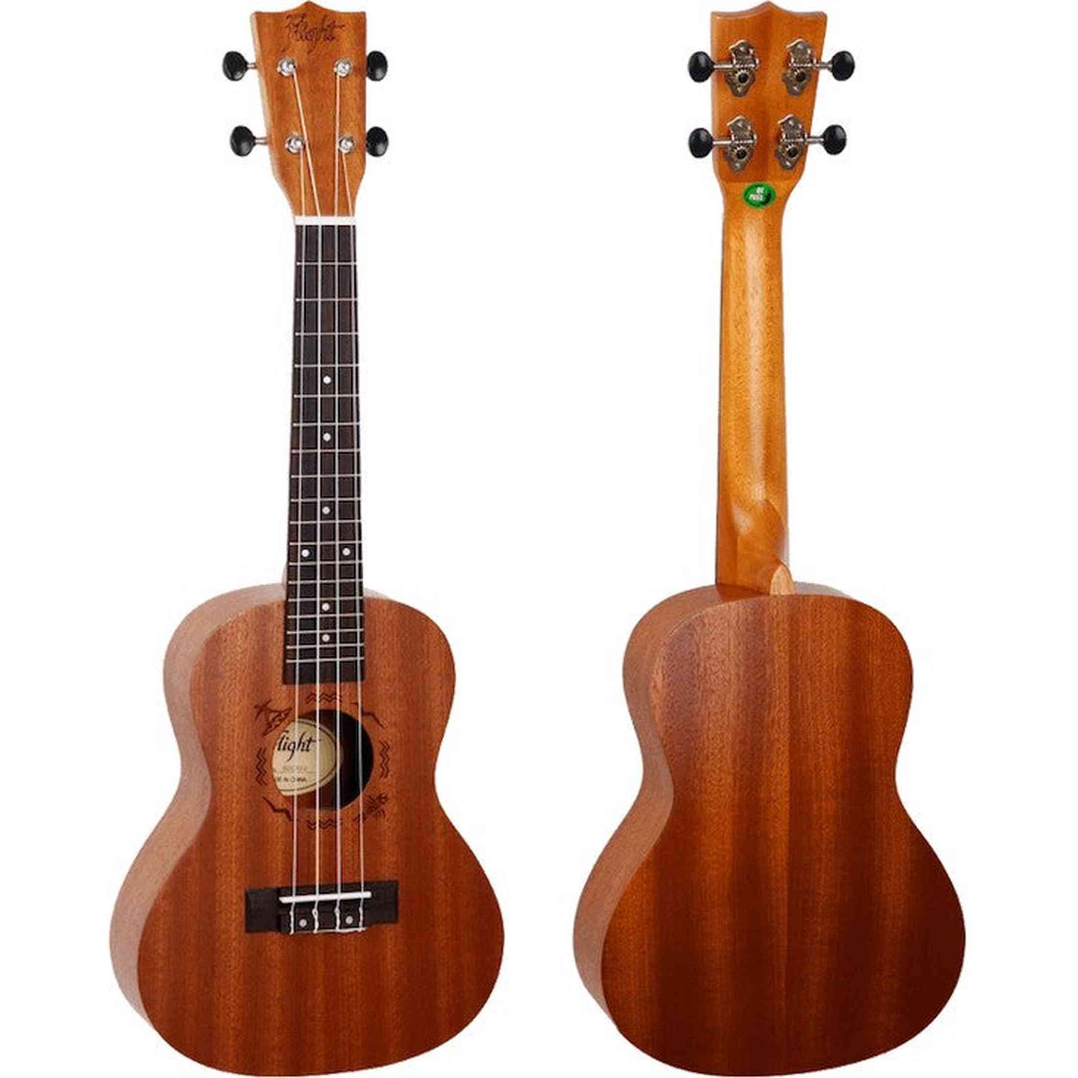 Flight NUC310 Concert Ukulele met African Sapele Body, Bone Topkam en 18 Frets