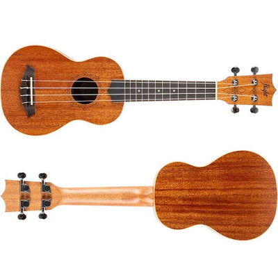 Flight DUS321 MAH Soprano Ukulele met Mahogany Body, Bone Topkam en Aquila Super Nylgut Snaren