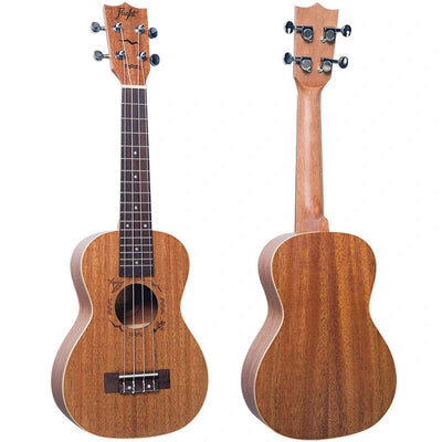 Flight DUC323 MAH Concert Ukulele met Mahogany Body, Bone Topkam en Aquila Super Nylgut Snaren