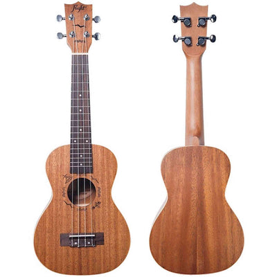 Flight DUC323 MAH Concert Ukulele met Mahogany Body, Bone Topkam en Aquila Super Nylgut Snaren