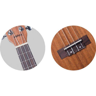 Flight DUC323 MAH Concert Ukulele met Mahogany Body, Bone Topkam en Aquila Super Nylgut Snaren