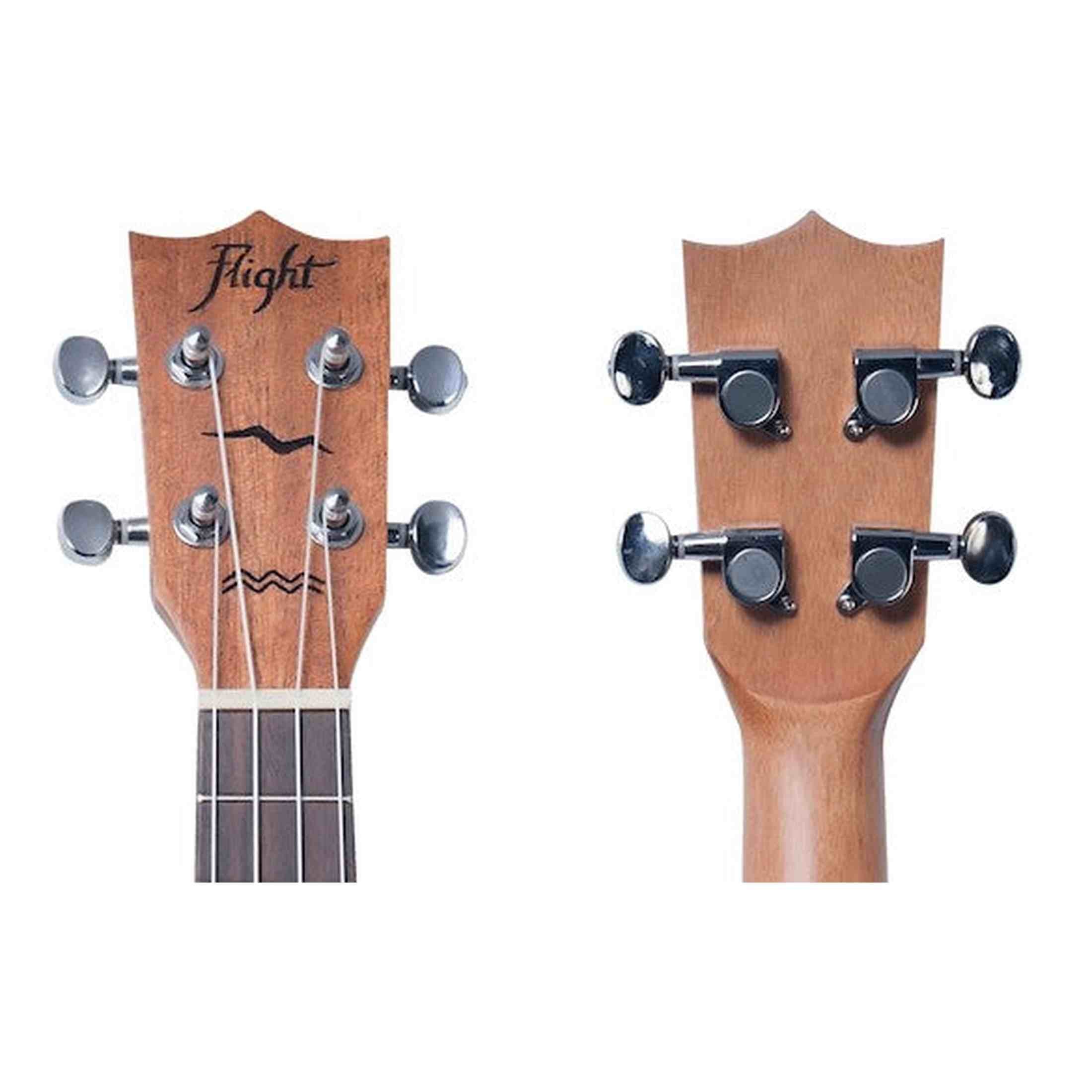 Flight DUC323 MAH Concert Ukulele met Mahogany Body, Bone Topkam en Aquila Super Nylgut Snaren