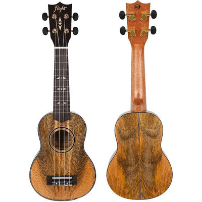 Flight DUS450 Mango Soprano Ukulele met Mango Body, Bone Topkam en Aquila Super Nylgut Snaren