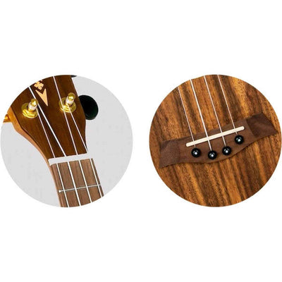 Flight DUC440 Acacia Concert Ukulele met Acacia Body, Bone Topkam en Aquila Super Nylgut Snaren