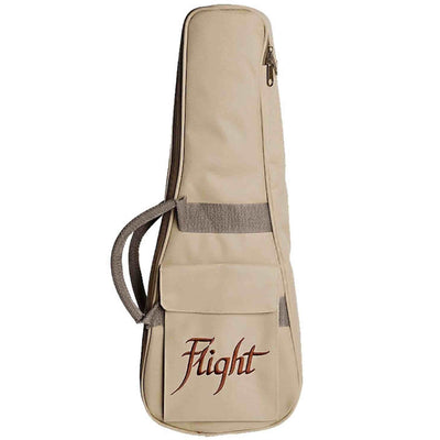 Flight DUC410 QA/QA Concert Ukulele met Quilted Ash Body, Bone Topkam en Aquila Super Nylgut Snaren