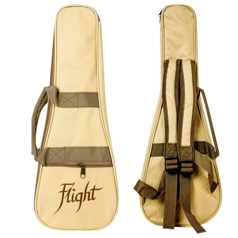 Flight UBS Soprano Ukulele Gigbag 3mm Padded Beige met Accessoirevak en Schouderband