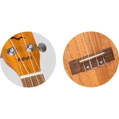 Flight DUC323 MAH EQ Elektrisch-Akoestische Concert Ukulele met Mahogany Body en Ingebouwde Pickup
