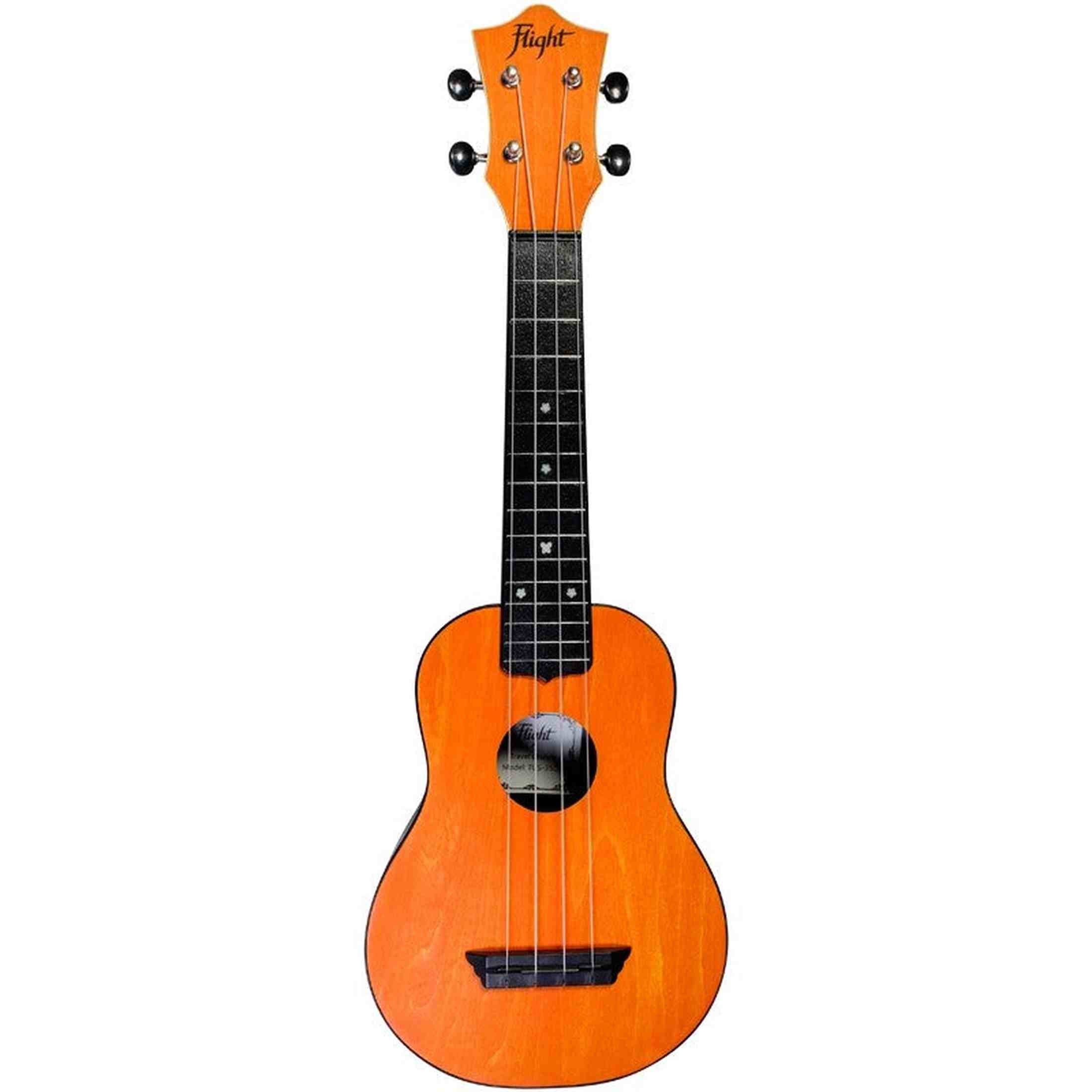 Flight TUS-35 OR Soprano Ukulele Oranje met Linden Top, ABS Body en Aquila Snaren