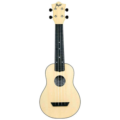 Flight TUS-35 NAT Soprano Ukulele Natural met Linden Top, ABS Body en Aquila Snaren