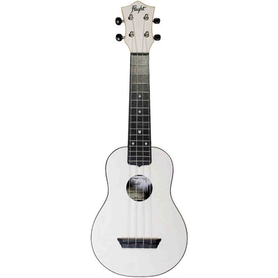 Flight TUS-35 WH Soprano Ukulele Wit met Linden Top, ABS Body en Aquila Snaren