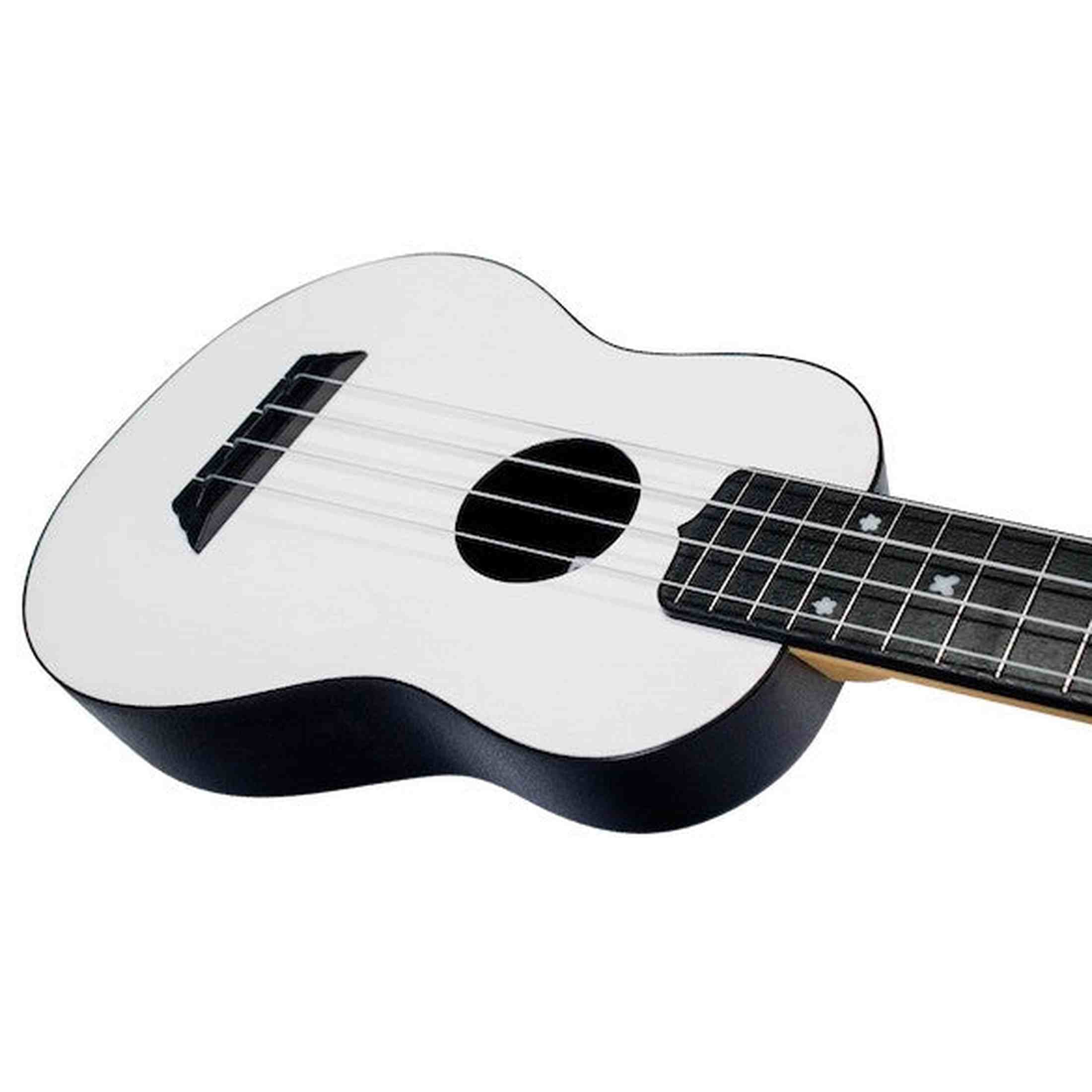 Flight TUS-35 WH Soprano Ukulele Wit met Linden Top, ABS Body en Aquila Snaren