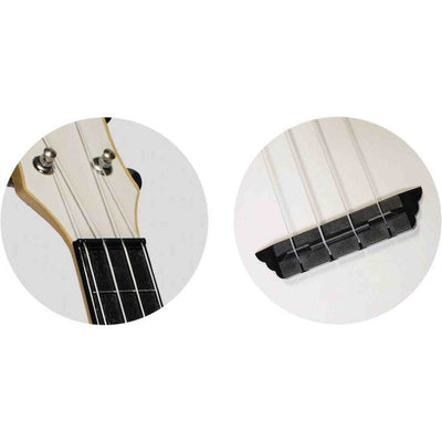 Flight TUS-35 WH Soprano Ukulele Wit met Linden Top, ABS Body en Aquila Snaren